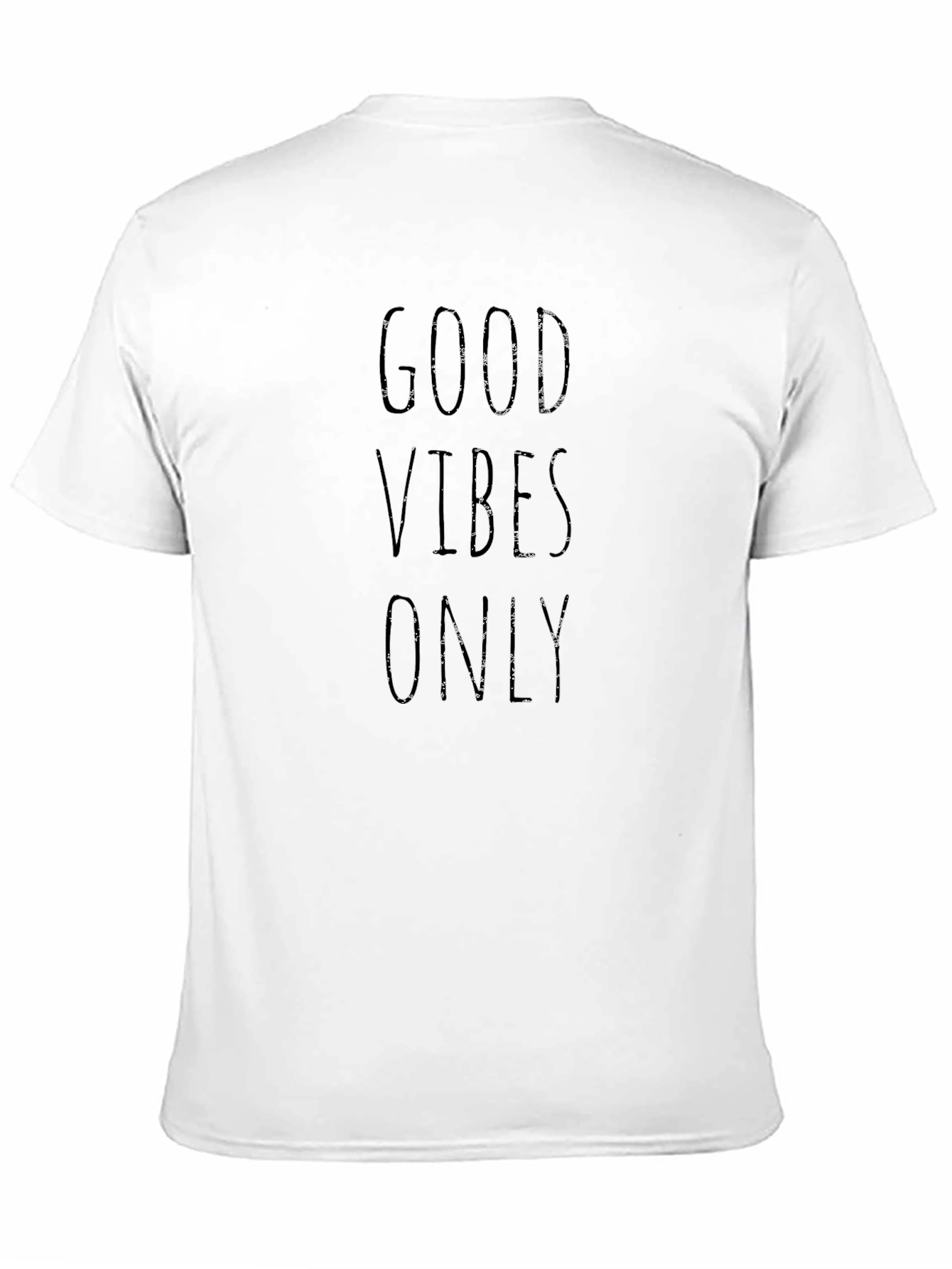 Black Good Vibes Only Black Graphic Tee view 11