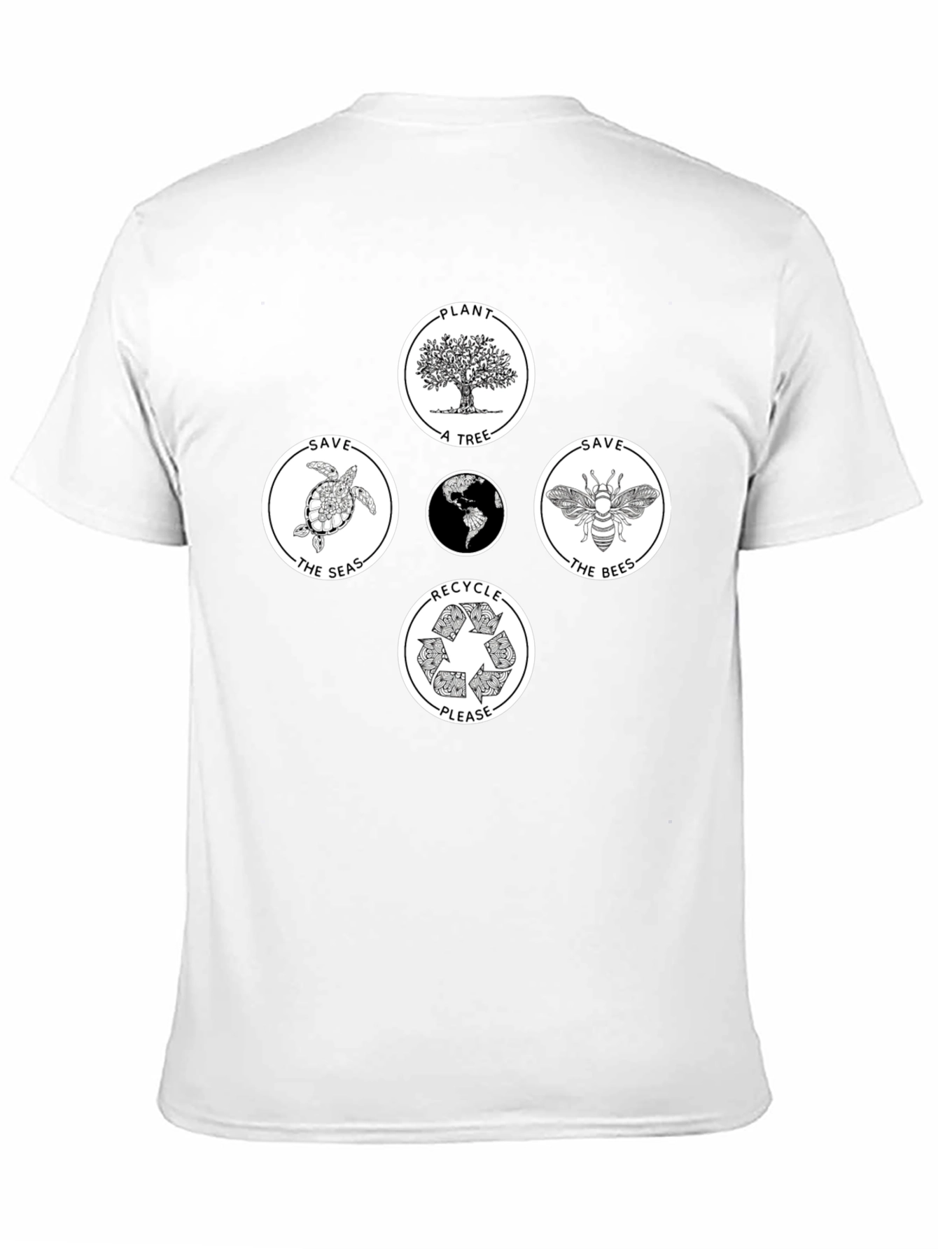 Black Eco-Friendly Graphic Tee - Save Our Planet view 11