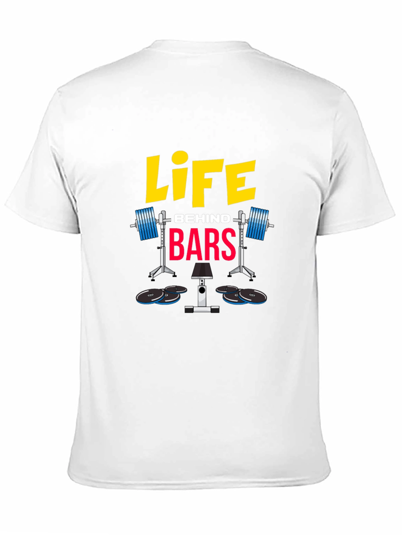 Black Life Behind Bars Graphic T-Shirt - Weightlifting Gym Tee view 11
