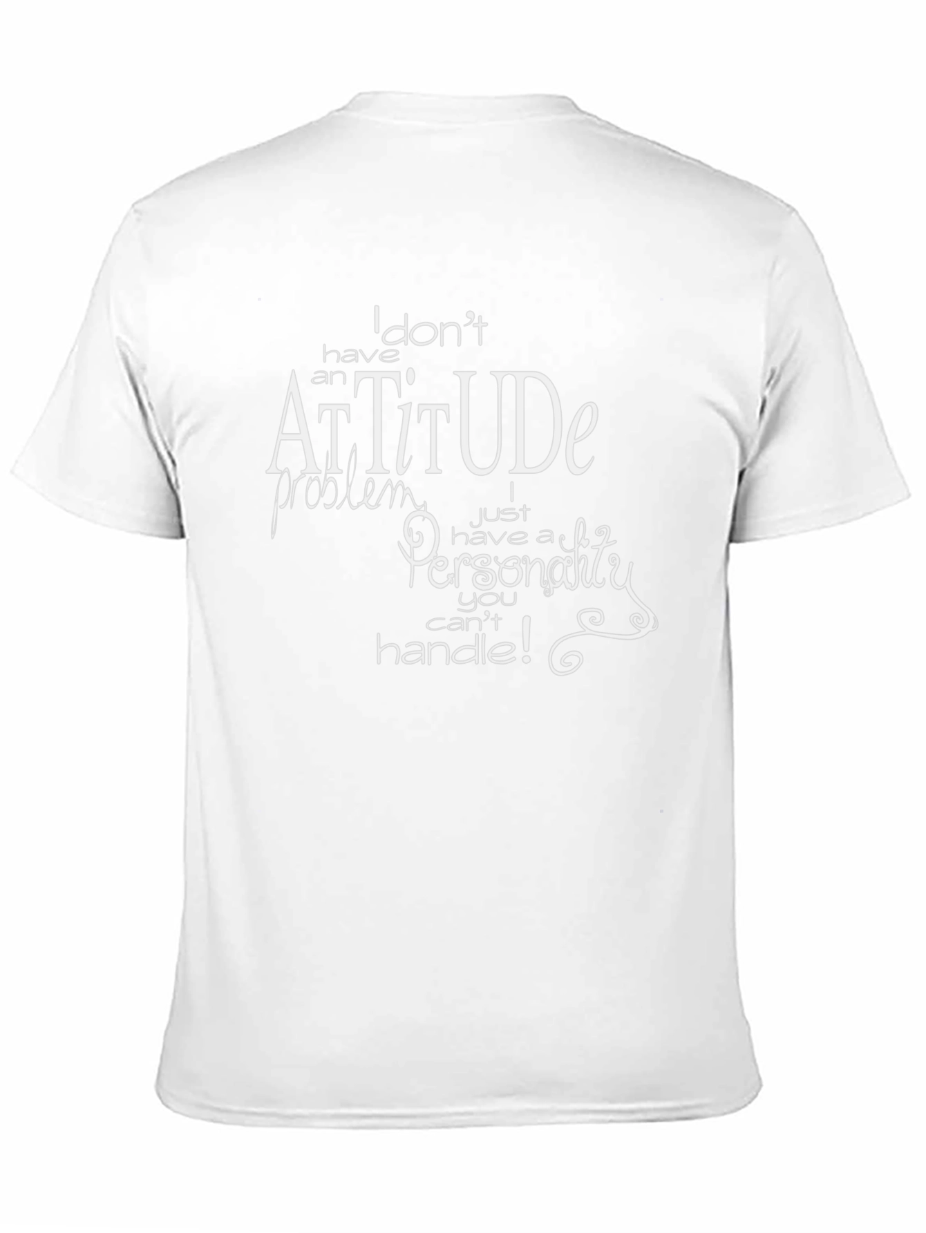 Black Attitude Personality Graphic Tee view 11