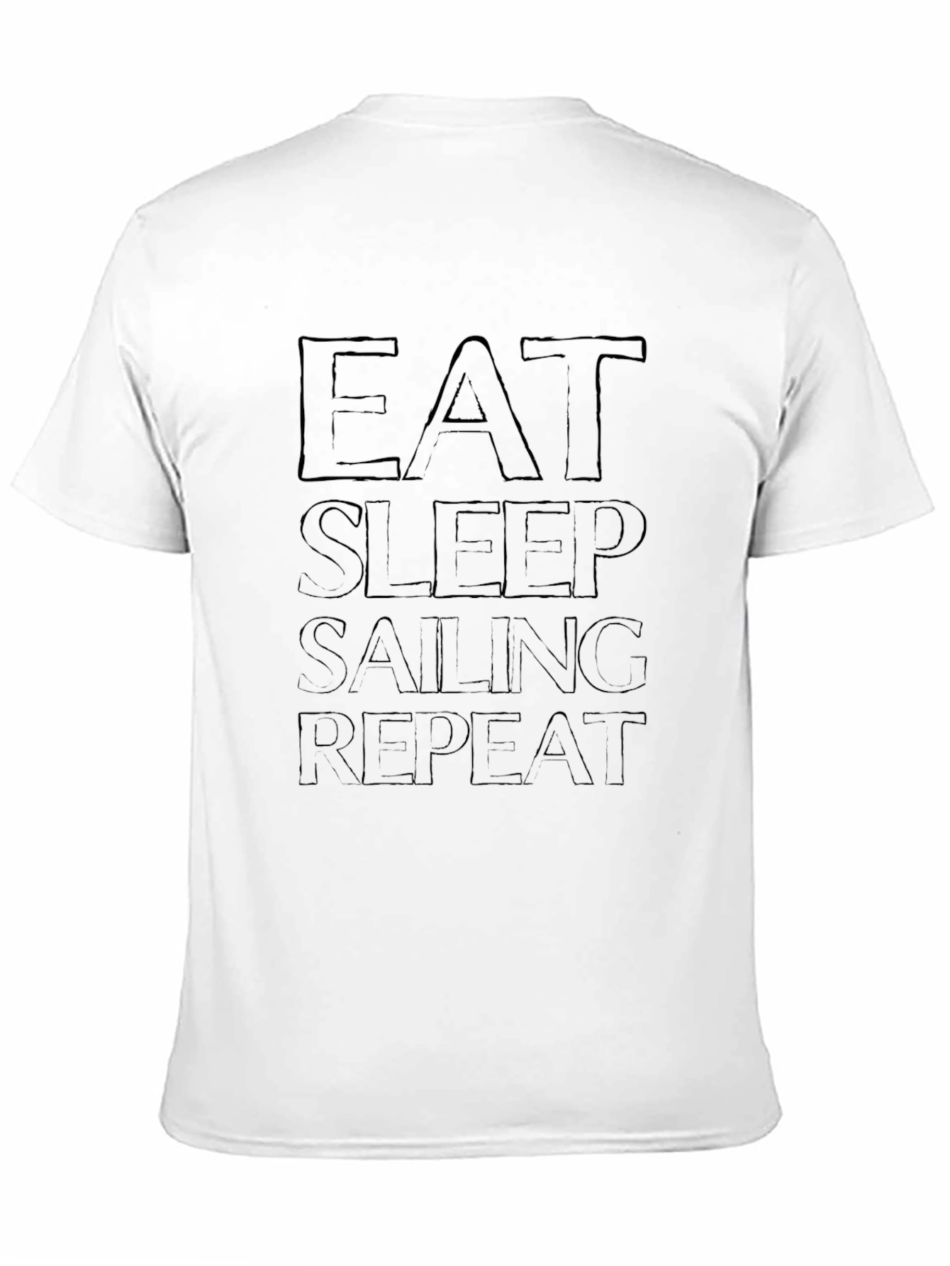 Black Eat Sleep Sailing Repeat Black T-Shirt view 11