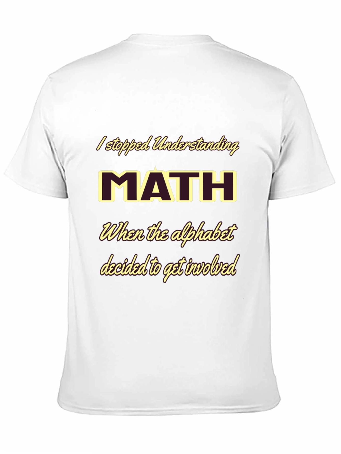 Black Funny Math T-Shirt - Alphabet Involvement view 11