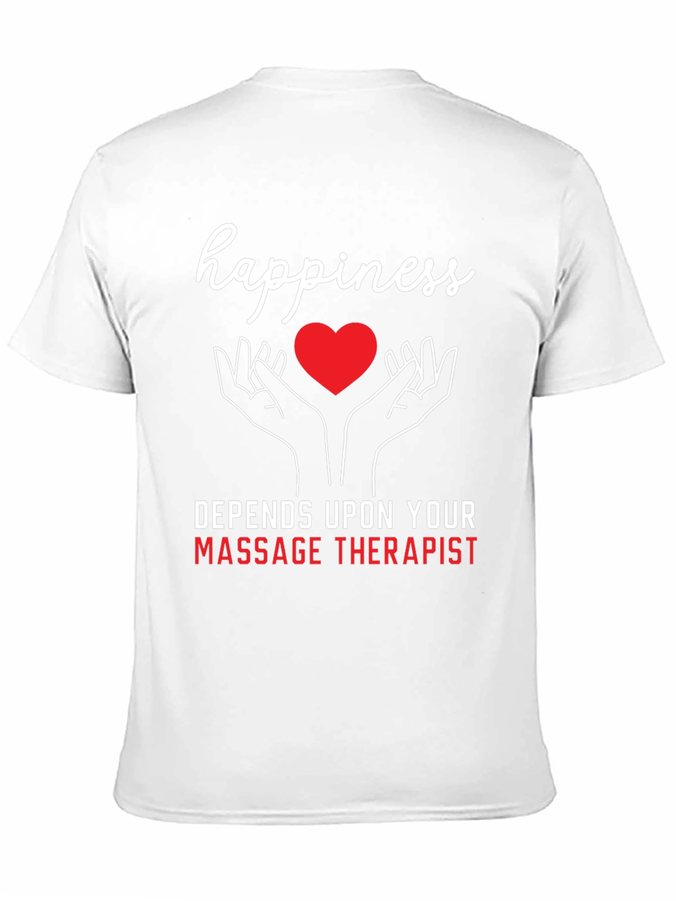 Black Happiness Massage Therapist T-Shirt view 11