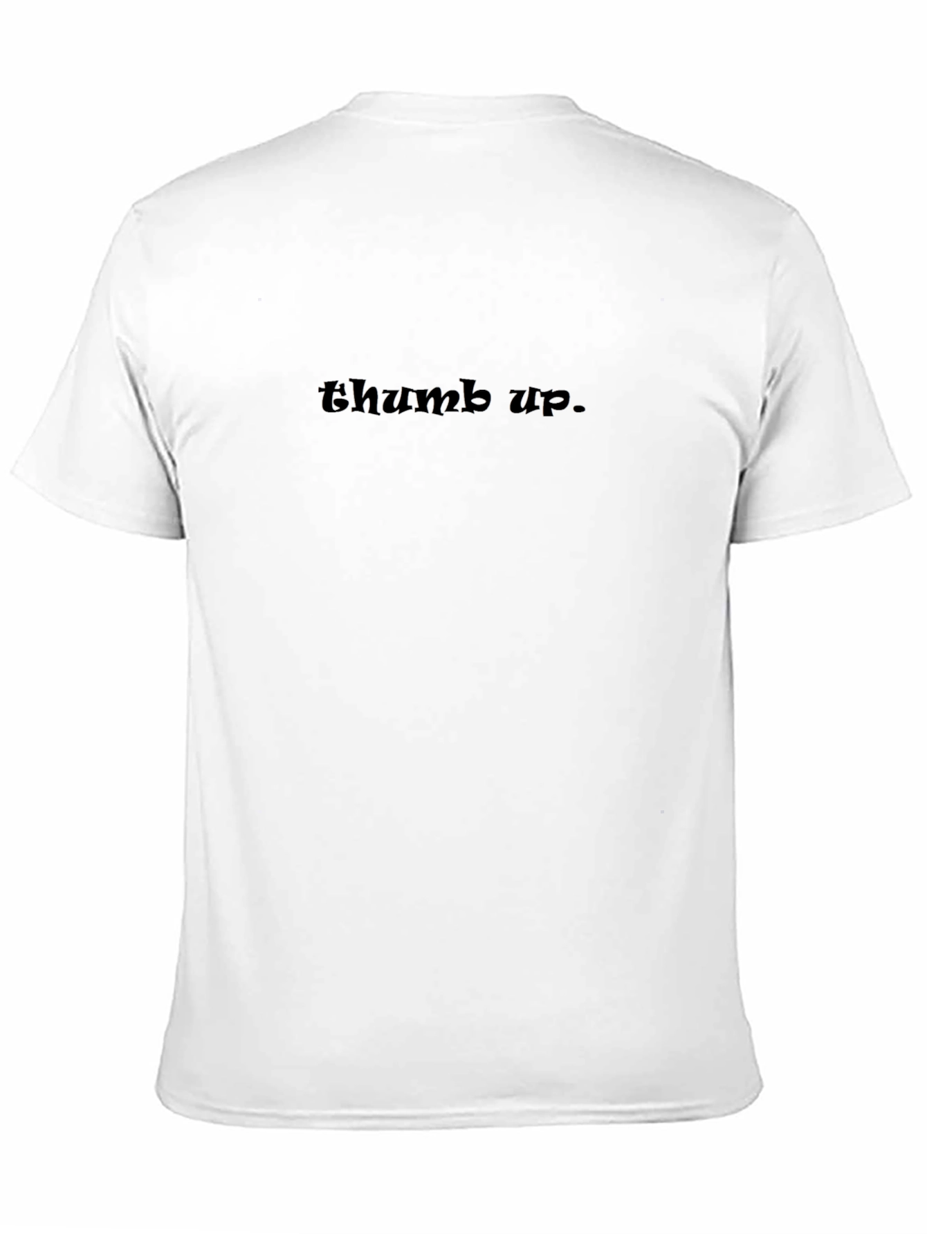 Black Stylish 'Thumb Up' Print Black T-Shirt - Casual Comfort view 11