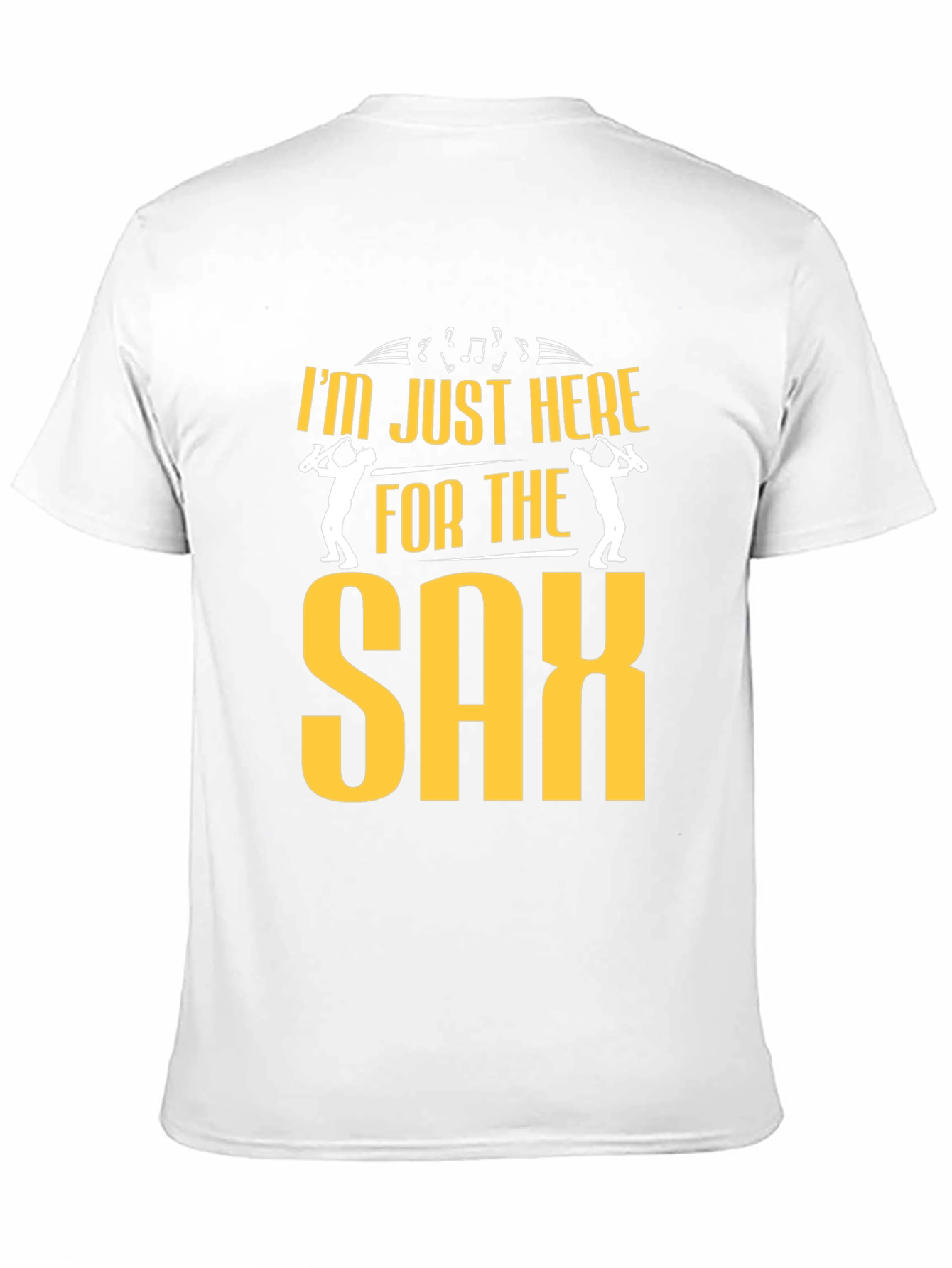 Black I'm Just Here For The Sax - Black Cotton T-Shirt view 11