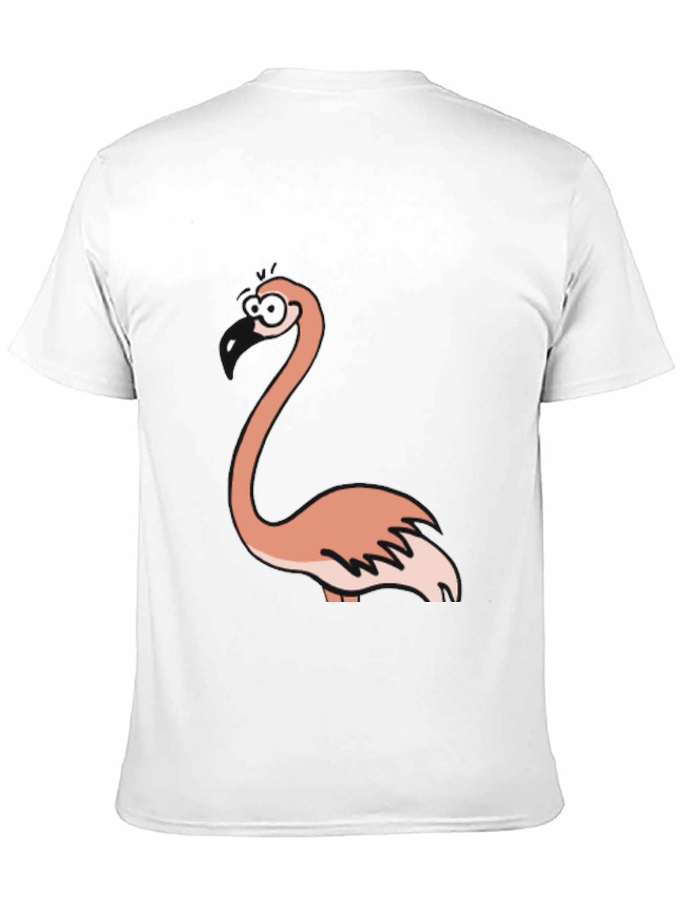 Black Funny Flamingo Graphic Black T-Shirt view 11