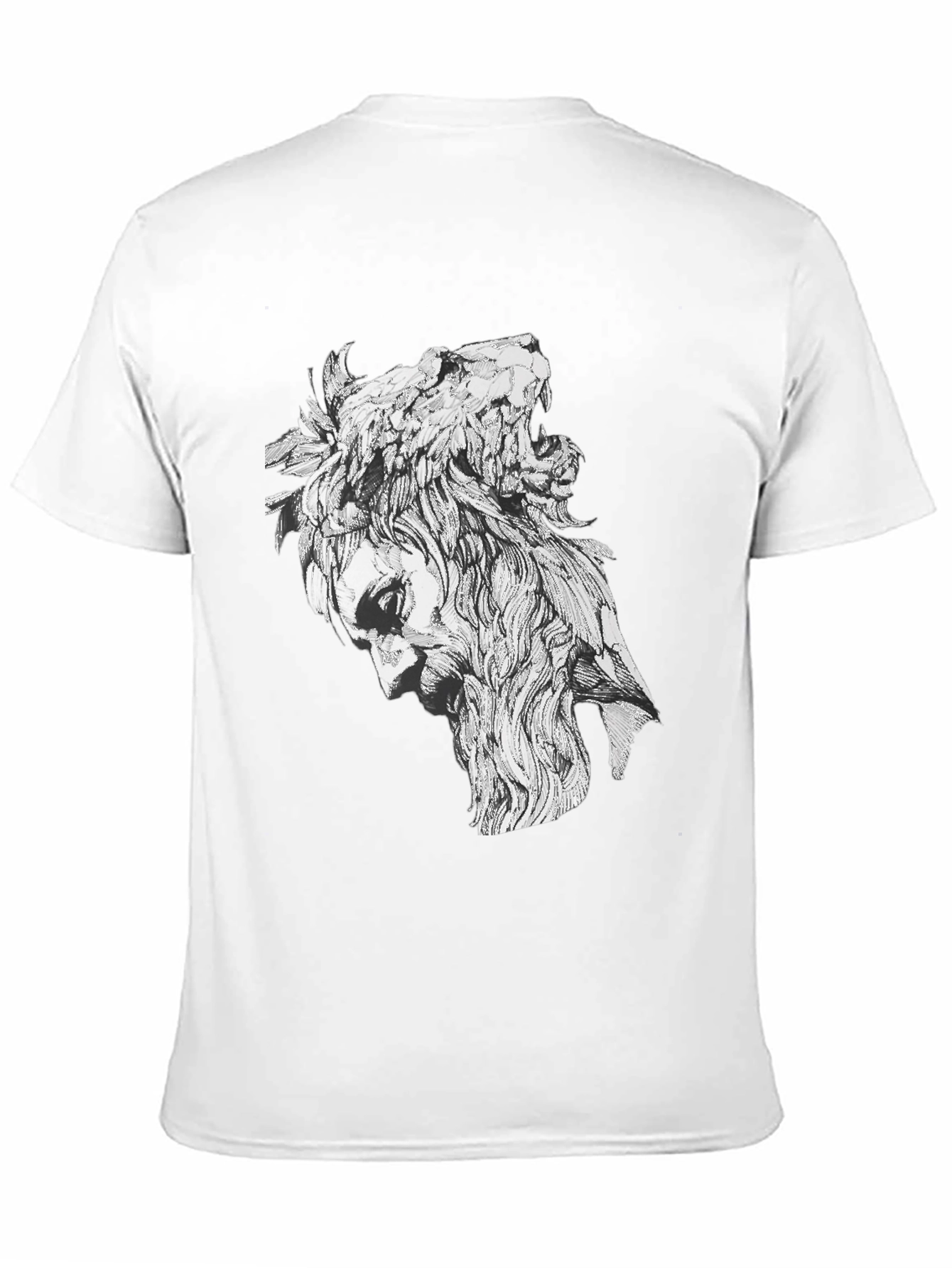 Lion Man Graphic Tee - Stylish Black Cotton T-Shirt - 11