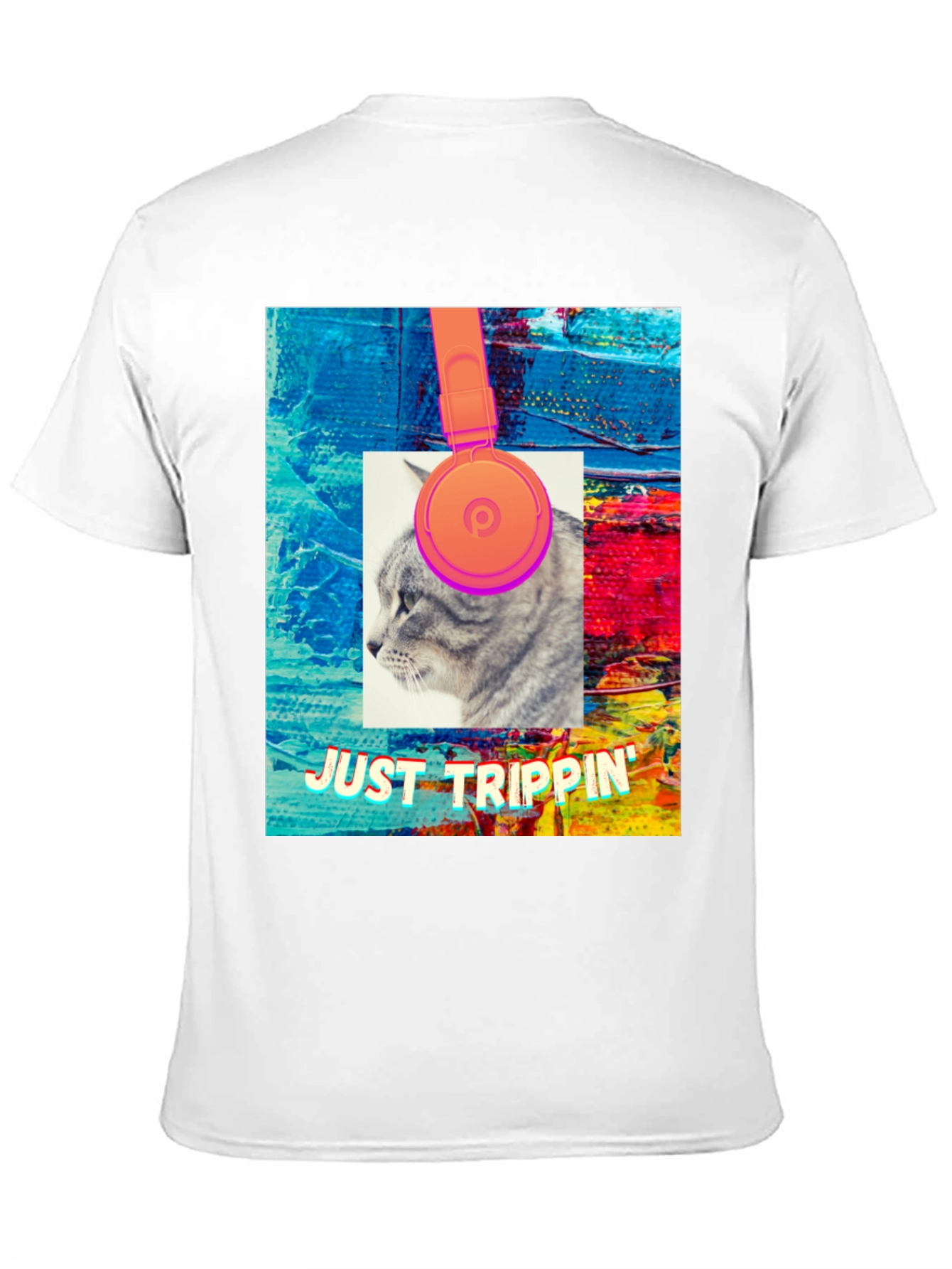 Black Just Trippin' Cat Graphic Tee view 11