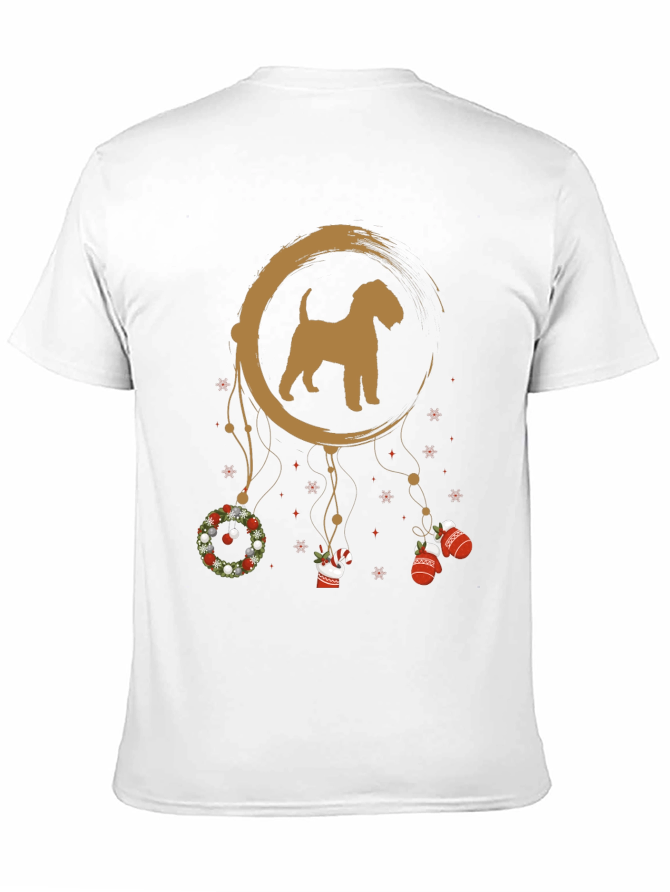 Black Dog Breed Christmas Dreamcatcher T-Shirt view 11
