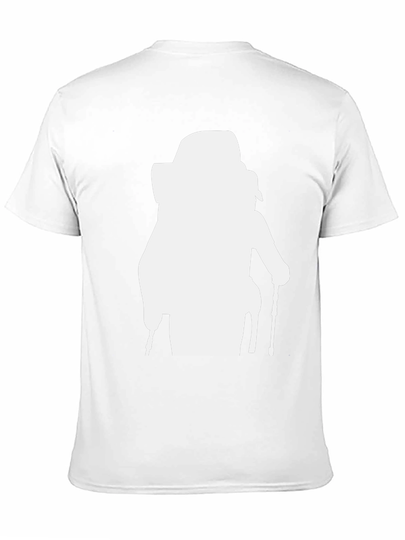 Black Hiker Silhouette Graphic Tee - Black Cotton Blend view 11