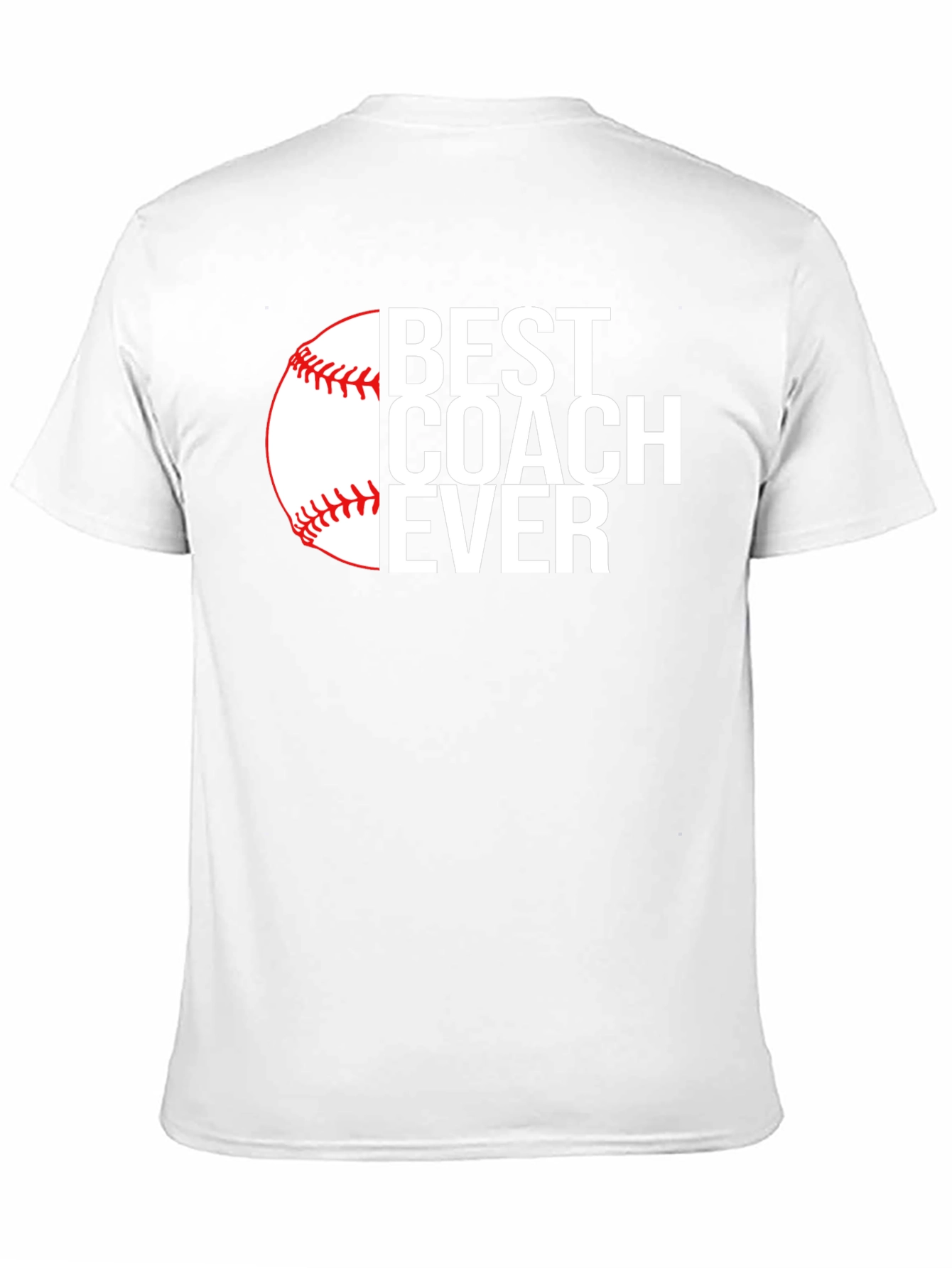 Black Best Coach Ever Baseball T-Shirt - Black view 11