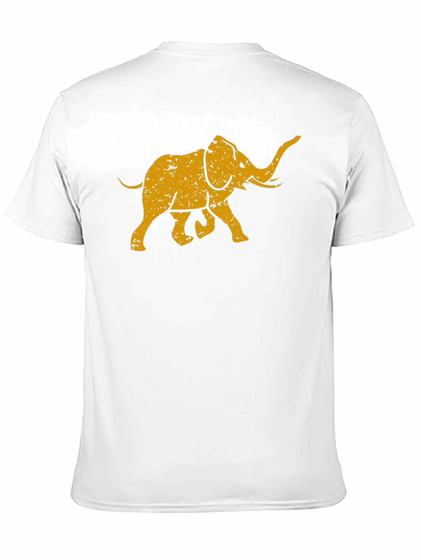 Black Vintage Elephant Graphic Tee - Black Cotton T-Shirt view 11