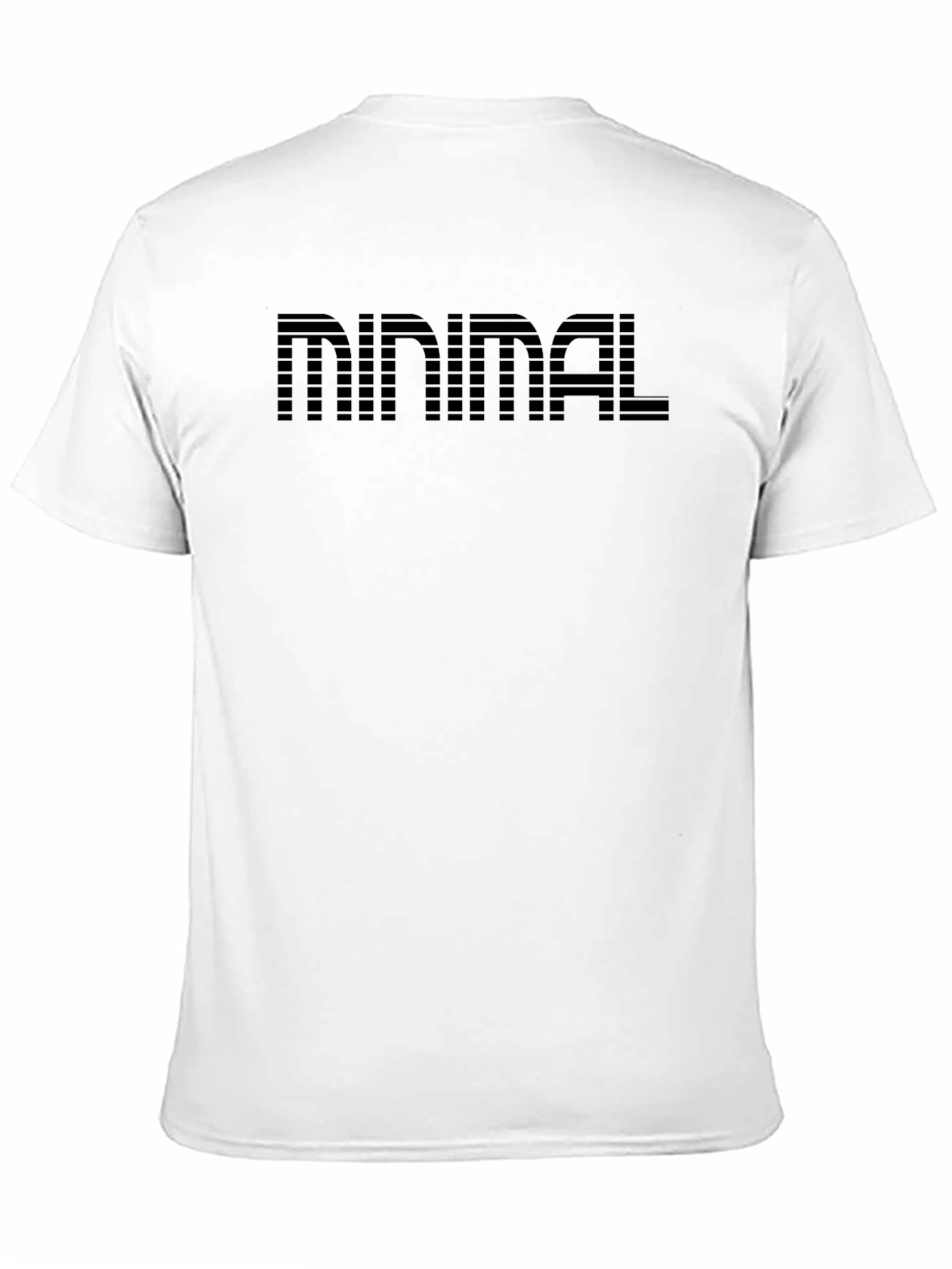 Black Minimalist Black Graphic Tee - Minimal Word Design view 11