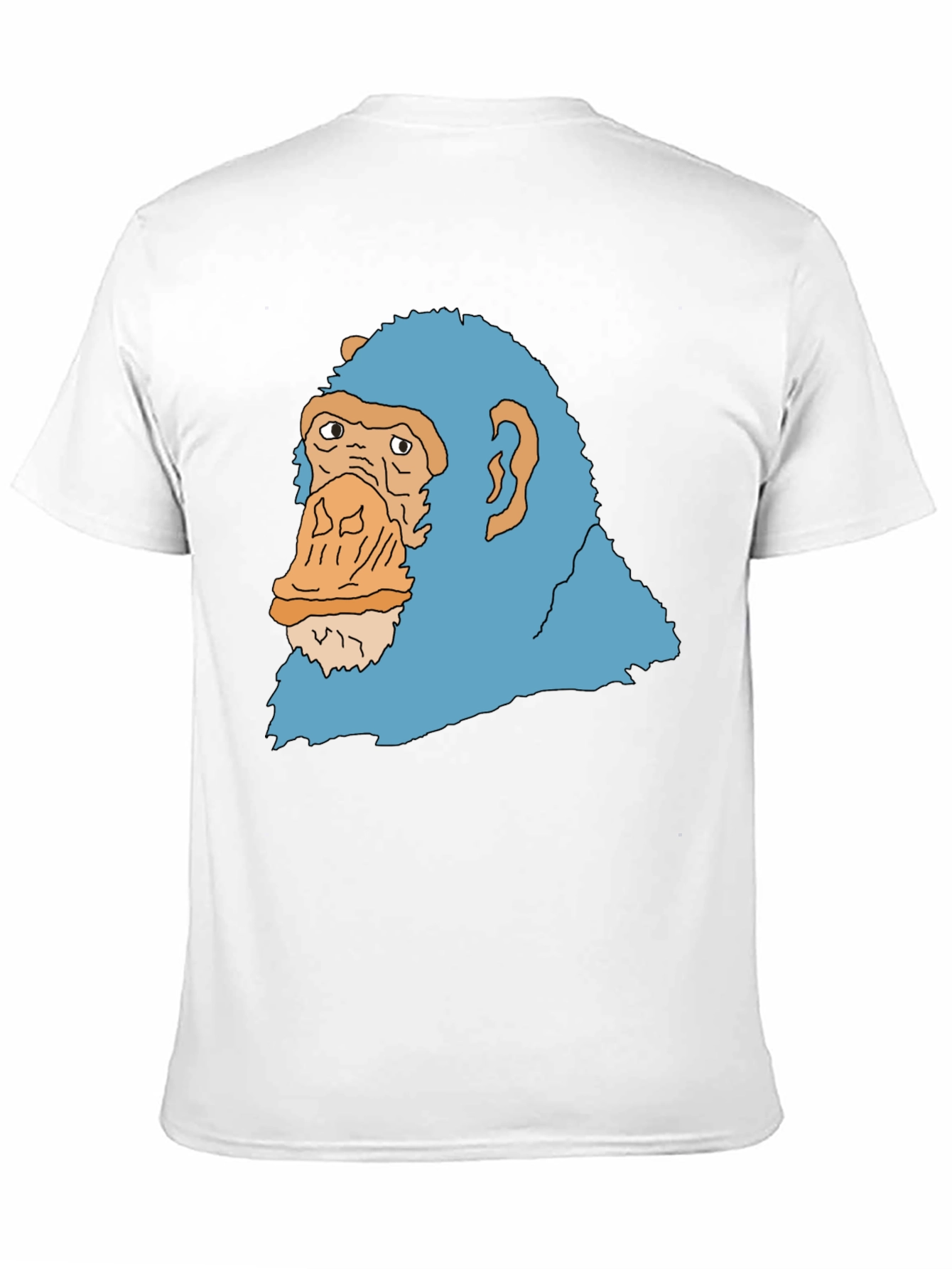 Black Blue Monkey Graphic Black T-Shirt view 11