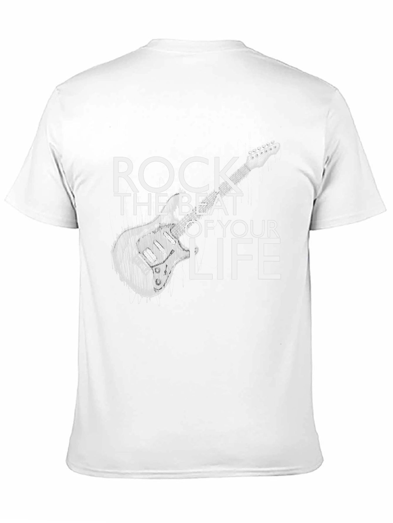 Black Rock the Beat Guitar Graphic Tee - Black view 11