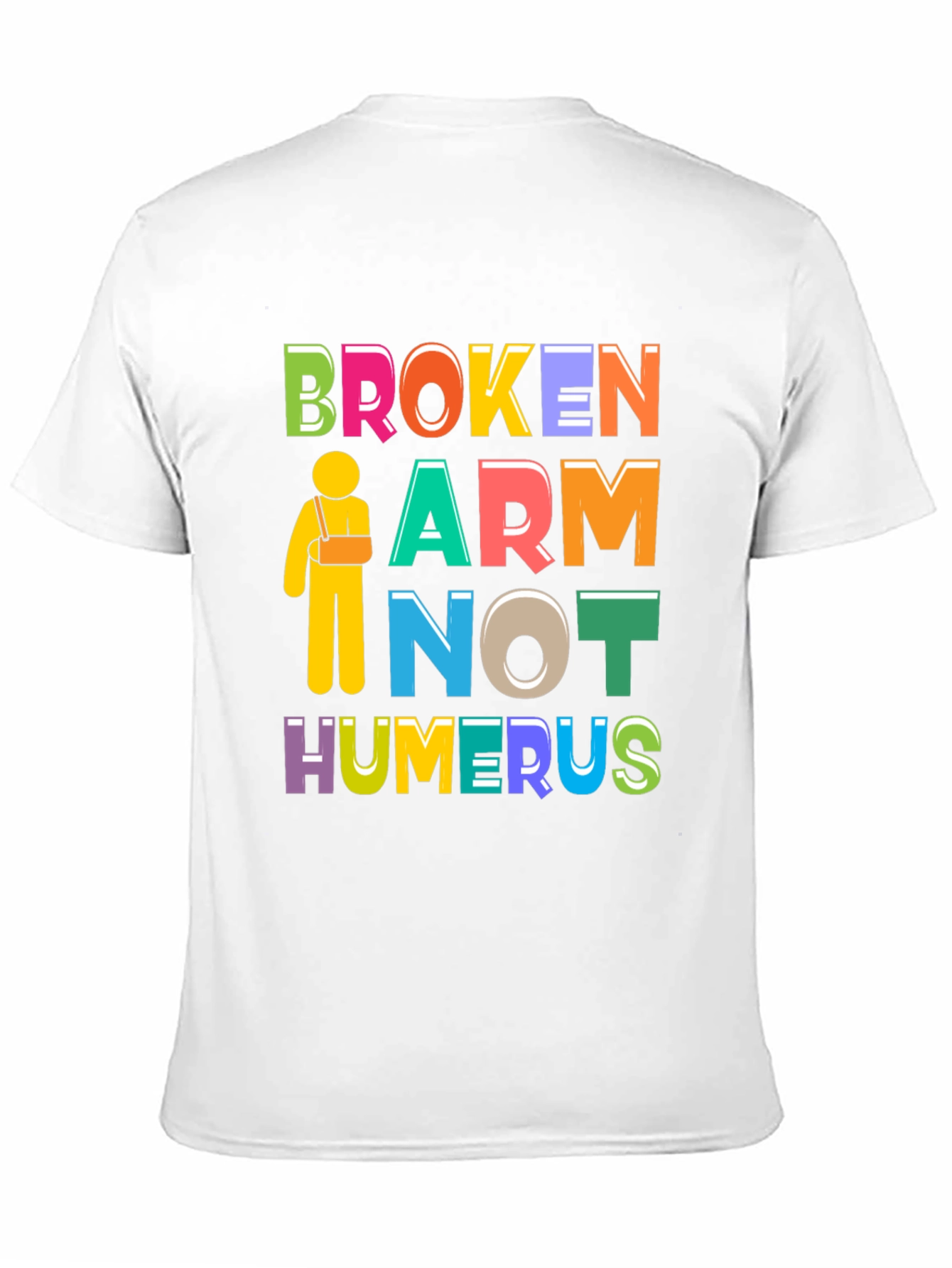 Black Broken Arm Humor Graphic Tee view 11