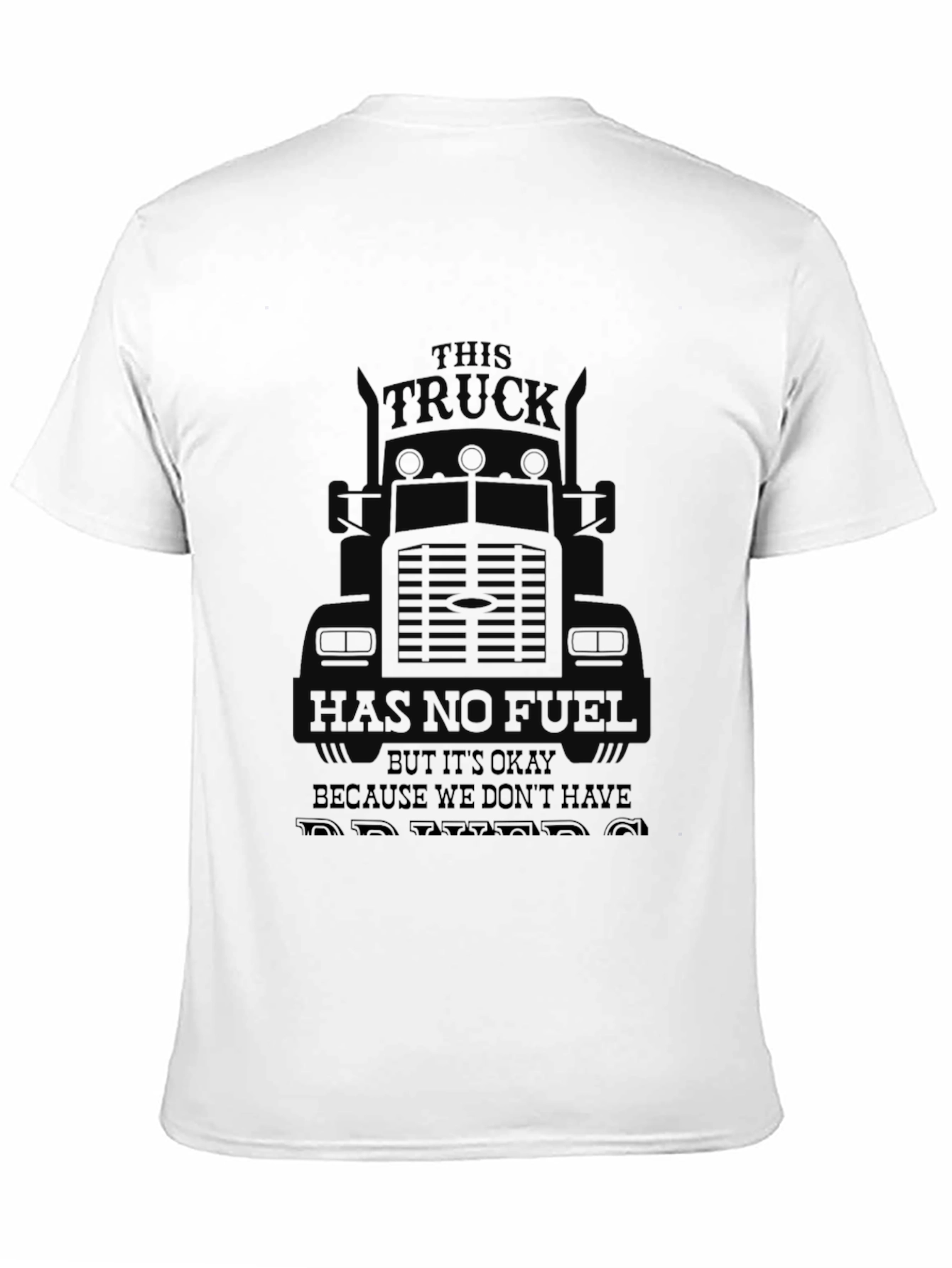 Black Funny Trucker Shirt - No Fuel, No Problems view 11