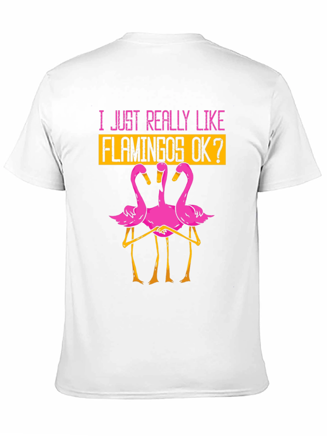 Black Funny Flamingo Graphic T-Shirt - I Just Really Like Flamingos OK? view 11
