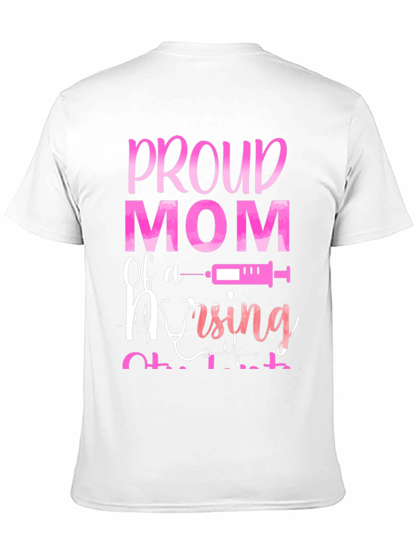 Black Proud Mom of a Nursing Student T-Shirt view 11