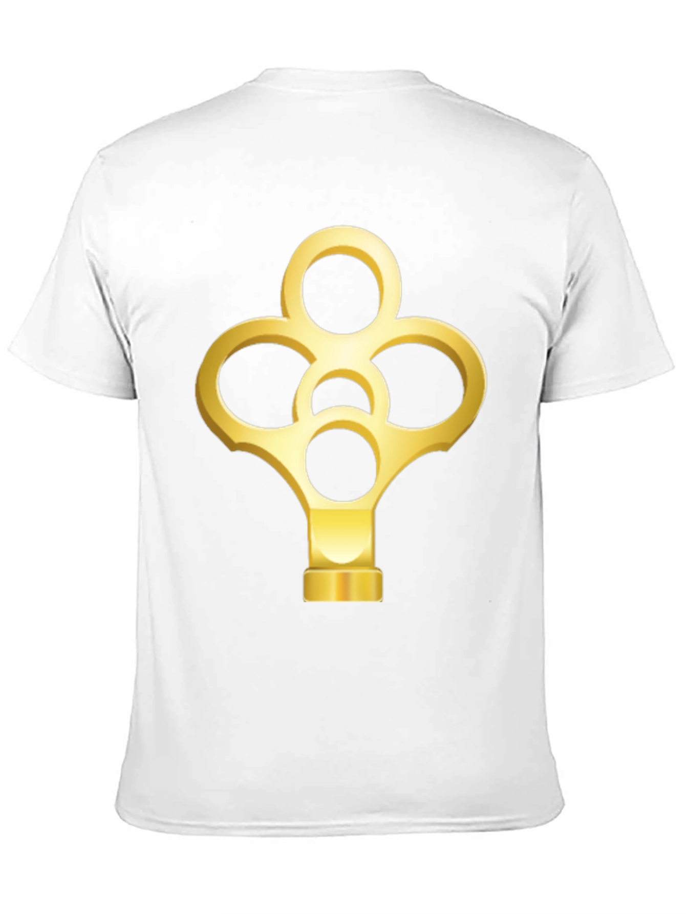 Black Golden Key Graphic Black T-Shirt view 11