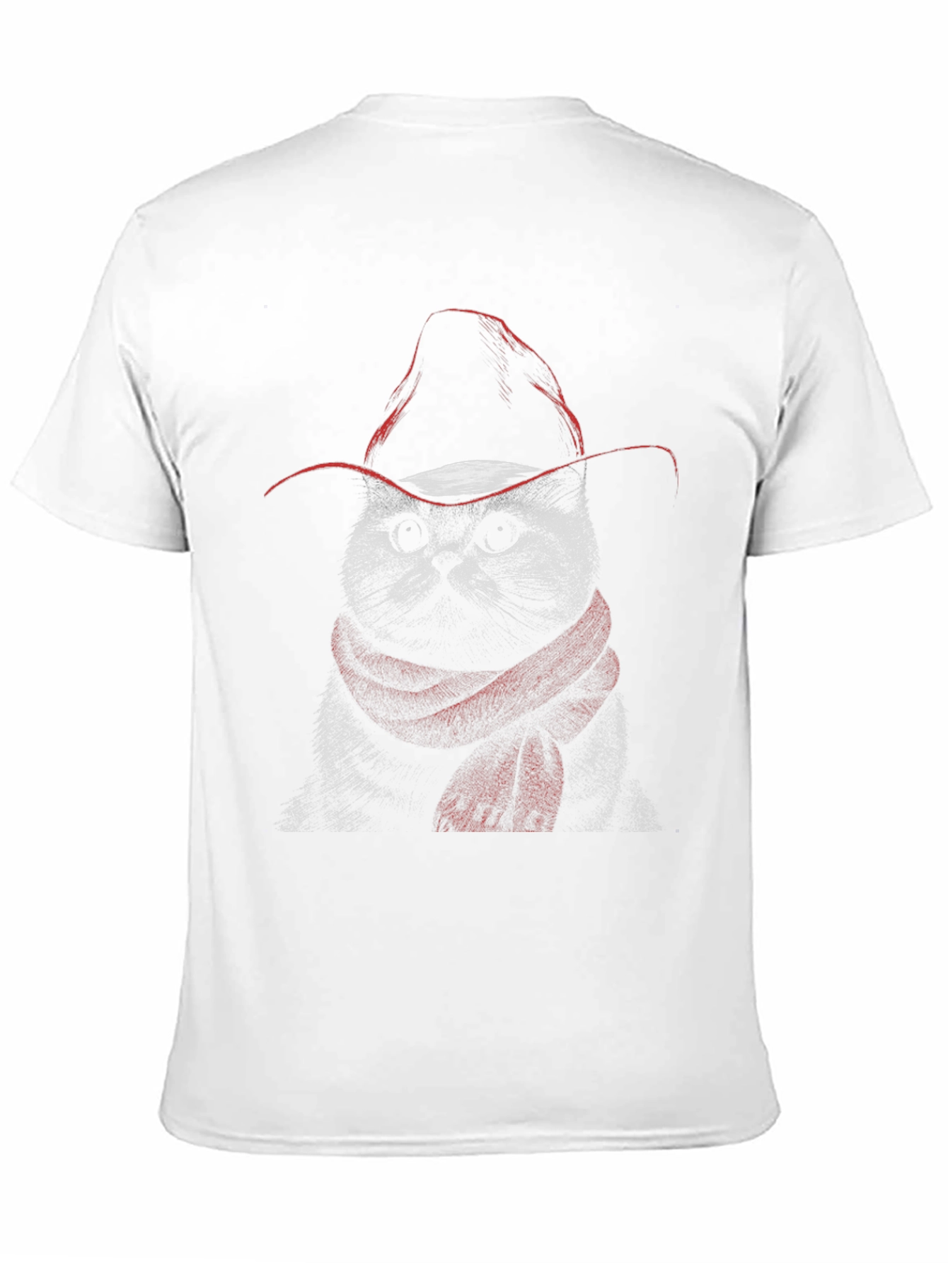 Black Cool Cat Cowboy T-Shirt - Unisex view 11