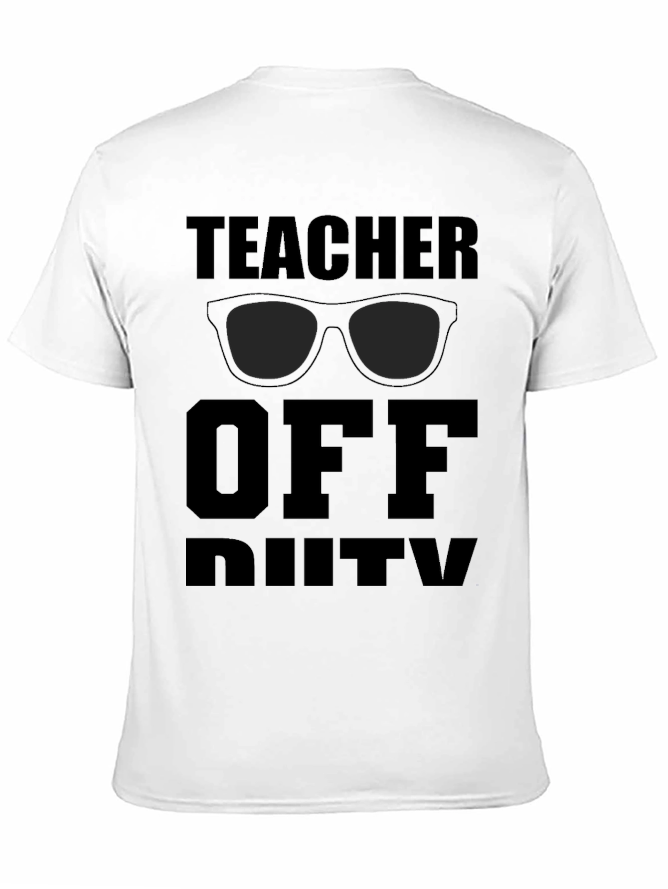 Black Teacher Off Duty T-Shirt - Summer Break Relax Mode view 11
