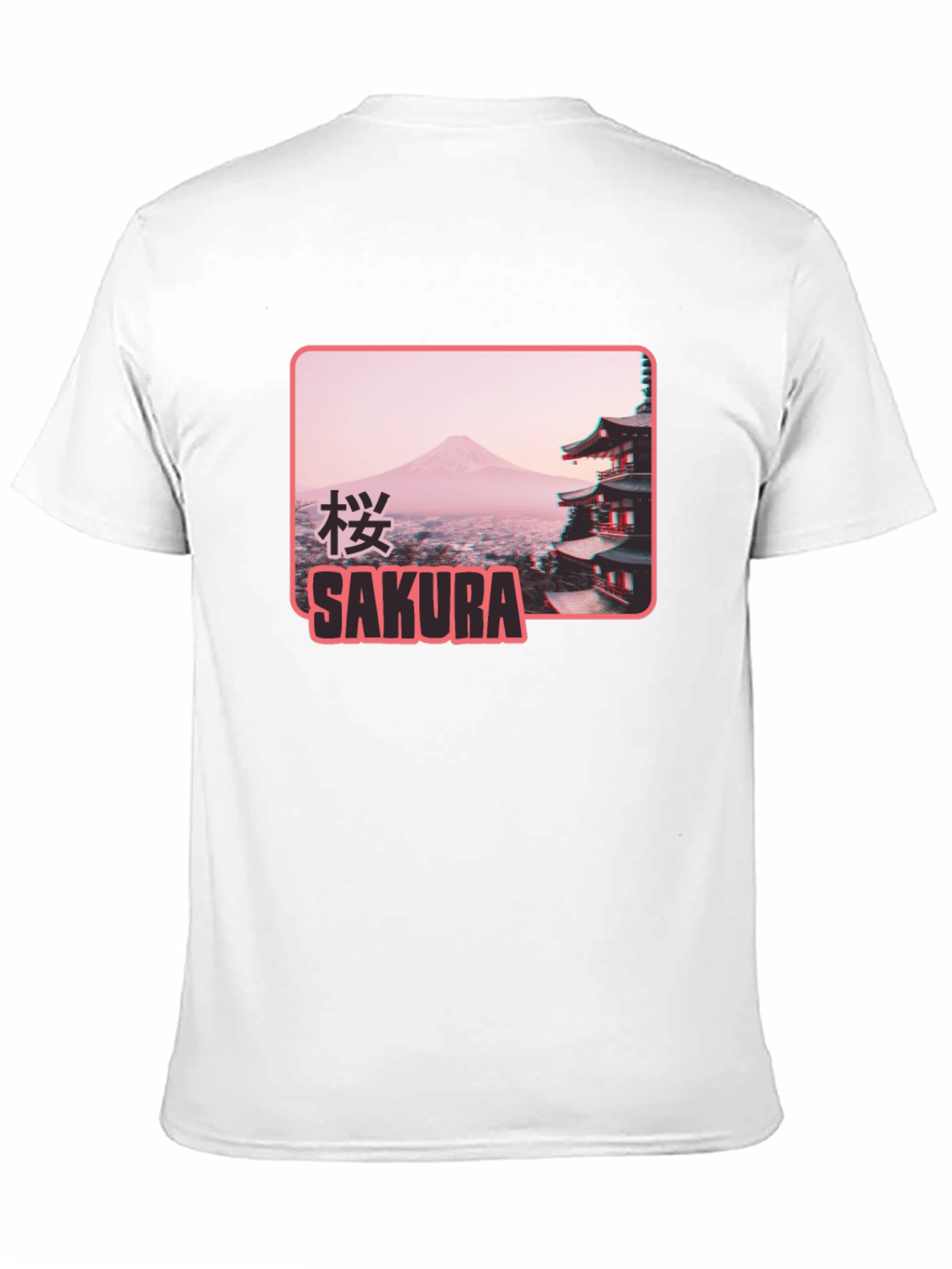 Black Sakura Japan Graphic T-Shirt - Black view 11