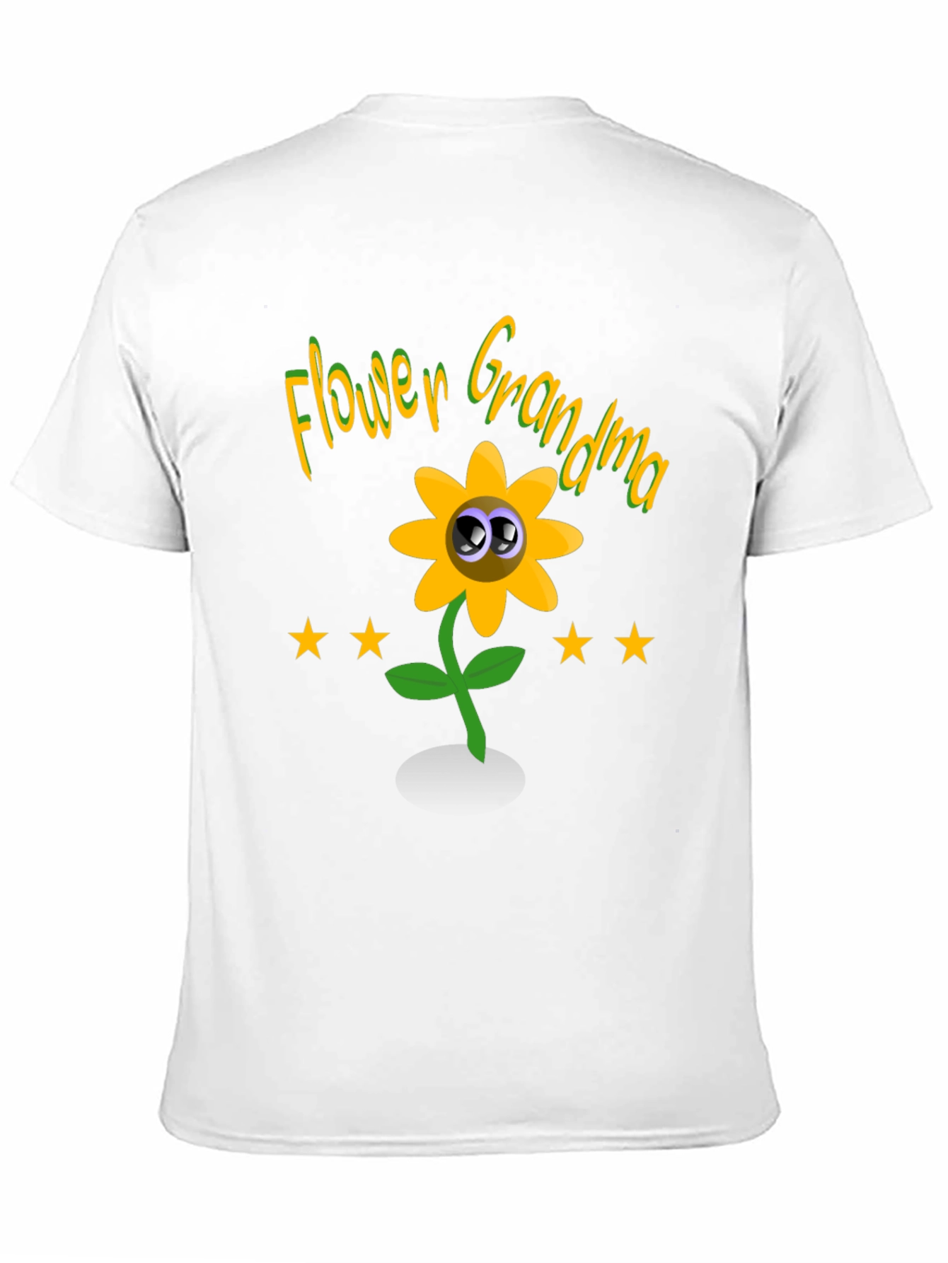 Black Flower Grandma Novelty Graphic T-Shirt view 11