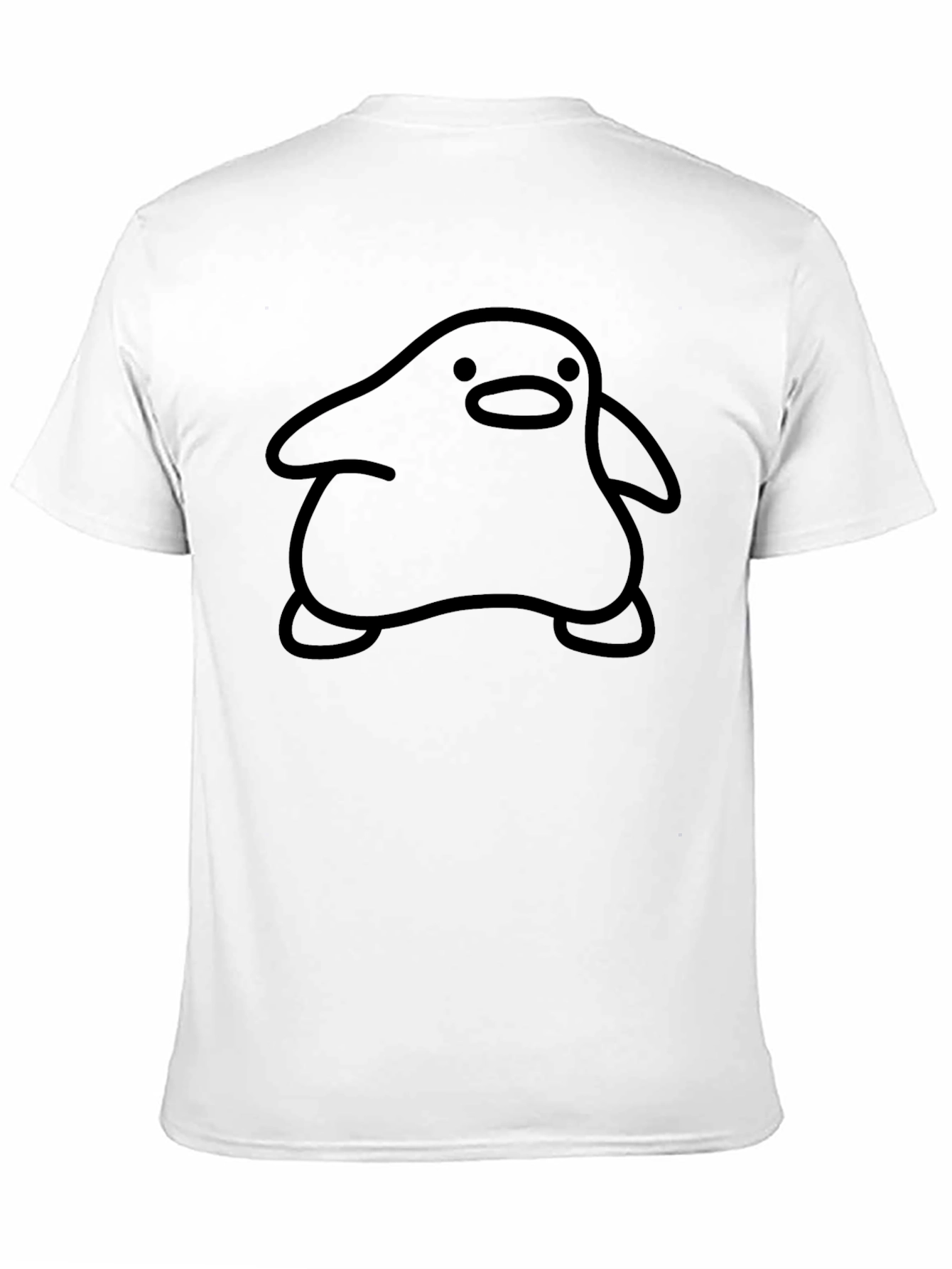 Black Men's Black Graphic Tee - Blob Character view 11