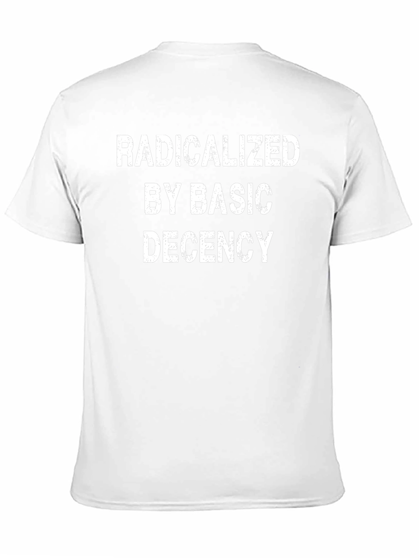 Black Radicalized By Basic Decency Graphic Tee view 11