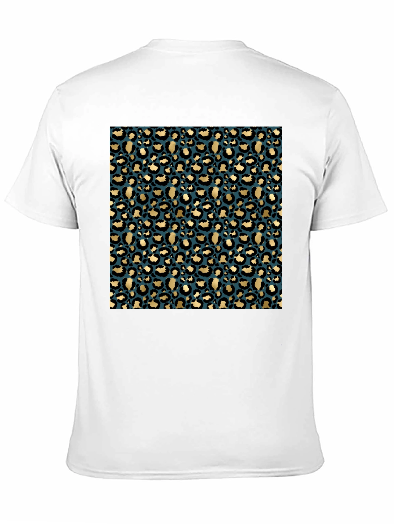 Black Leopard Print Crew Neck T-Shirt view 11