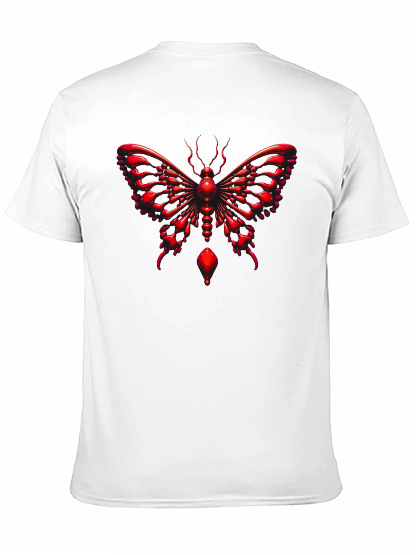Black Red Butterfly Graphic Tee view 11