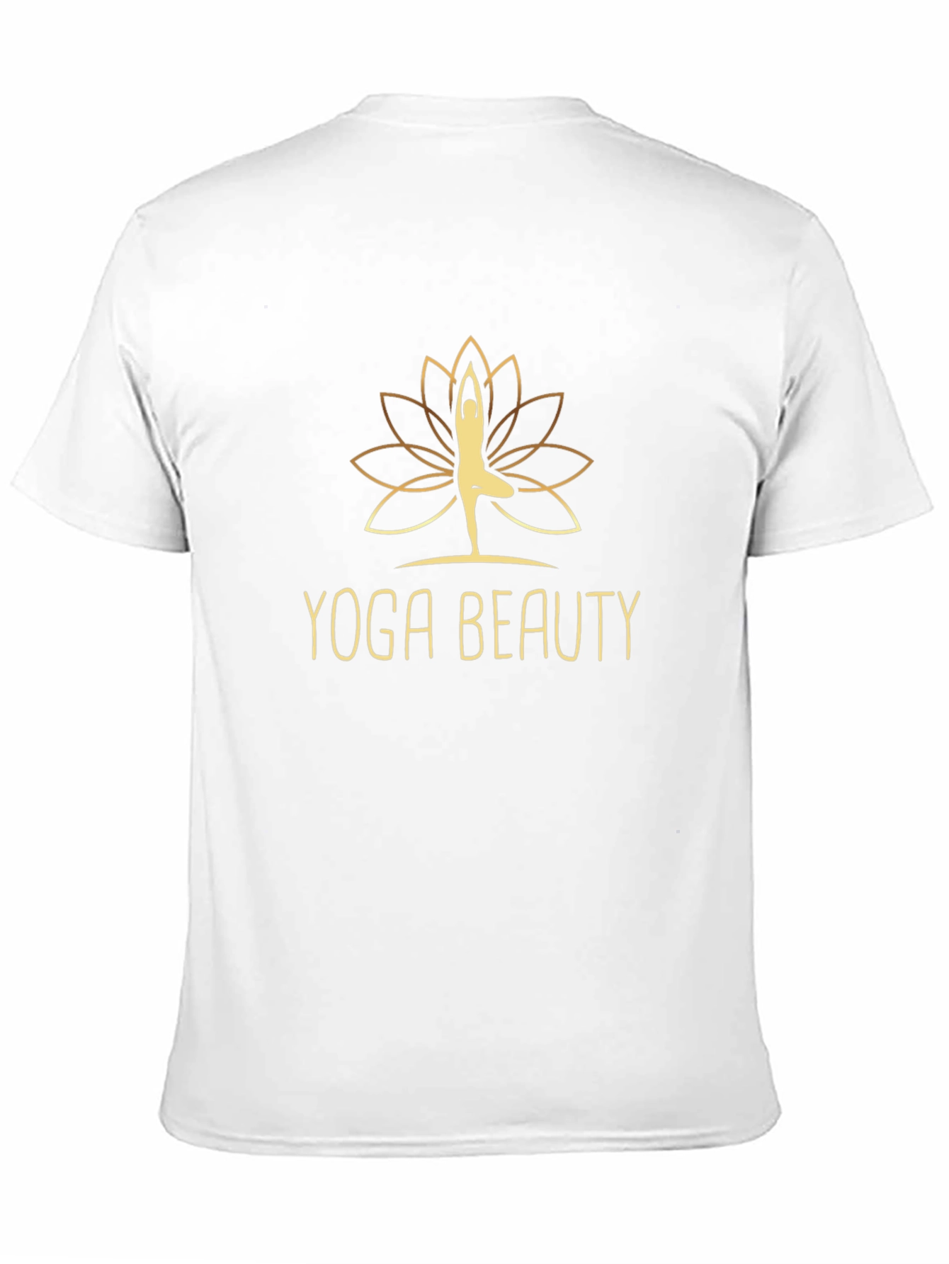 Black Yoga Beauty T-Shirt - Lotus Flower Design view 11