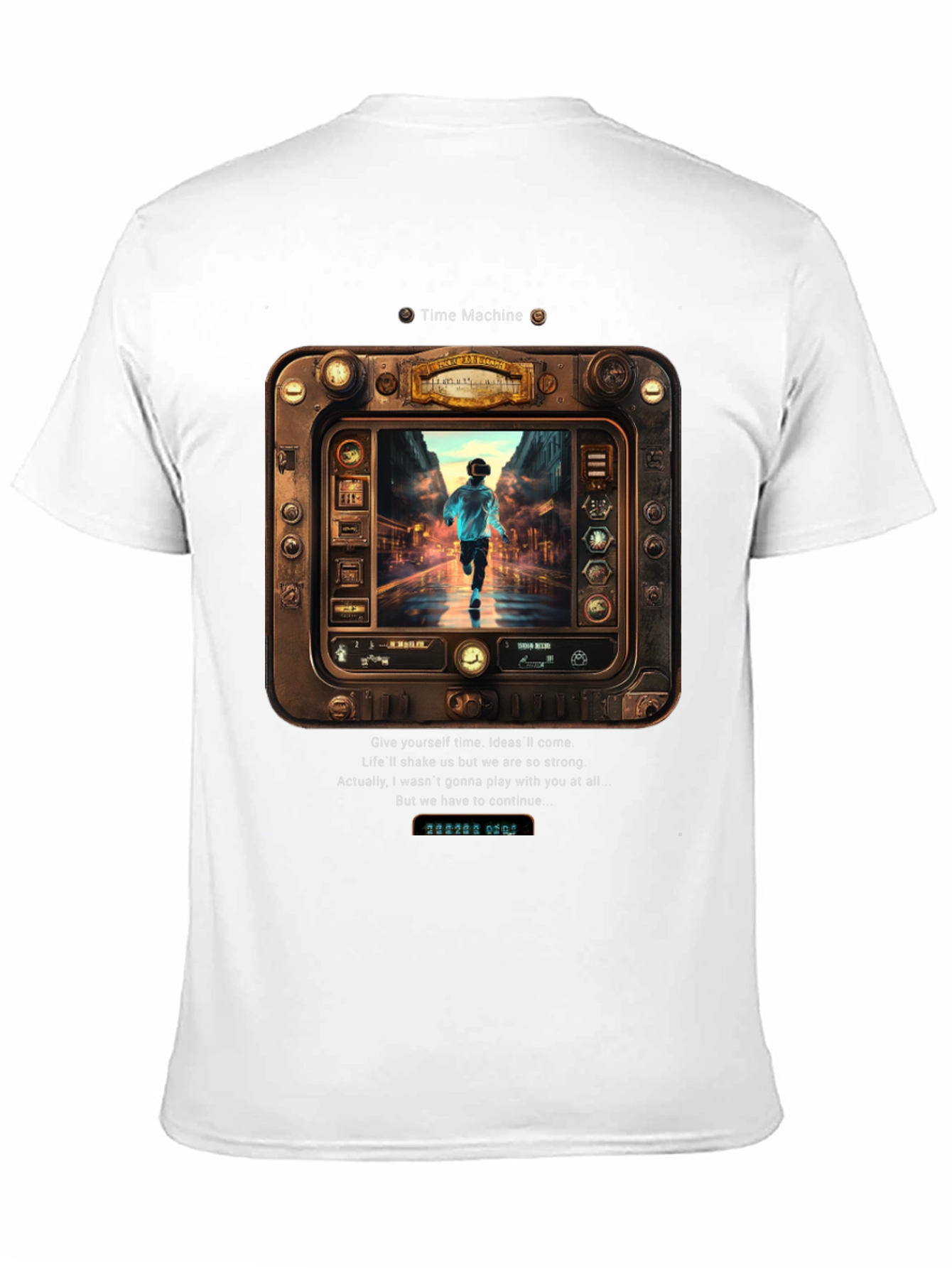 Black Time Machine Graphic Tee - Retro Future Style view 11