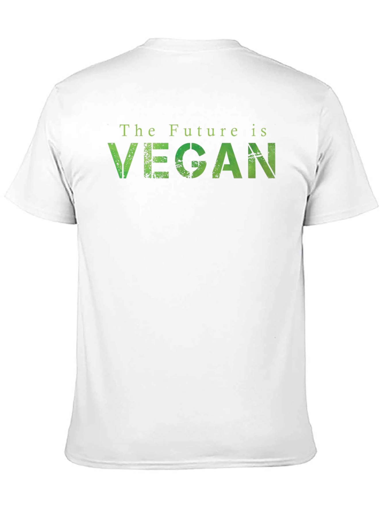 Black The Future is Vegan T-Shirt - Green Lettering view 11