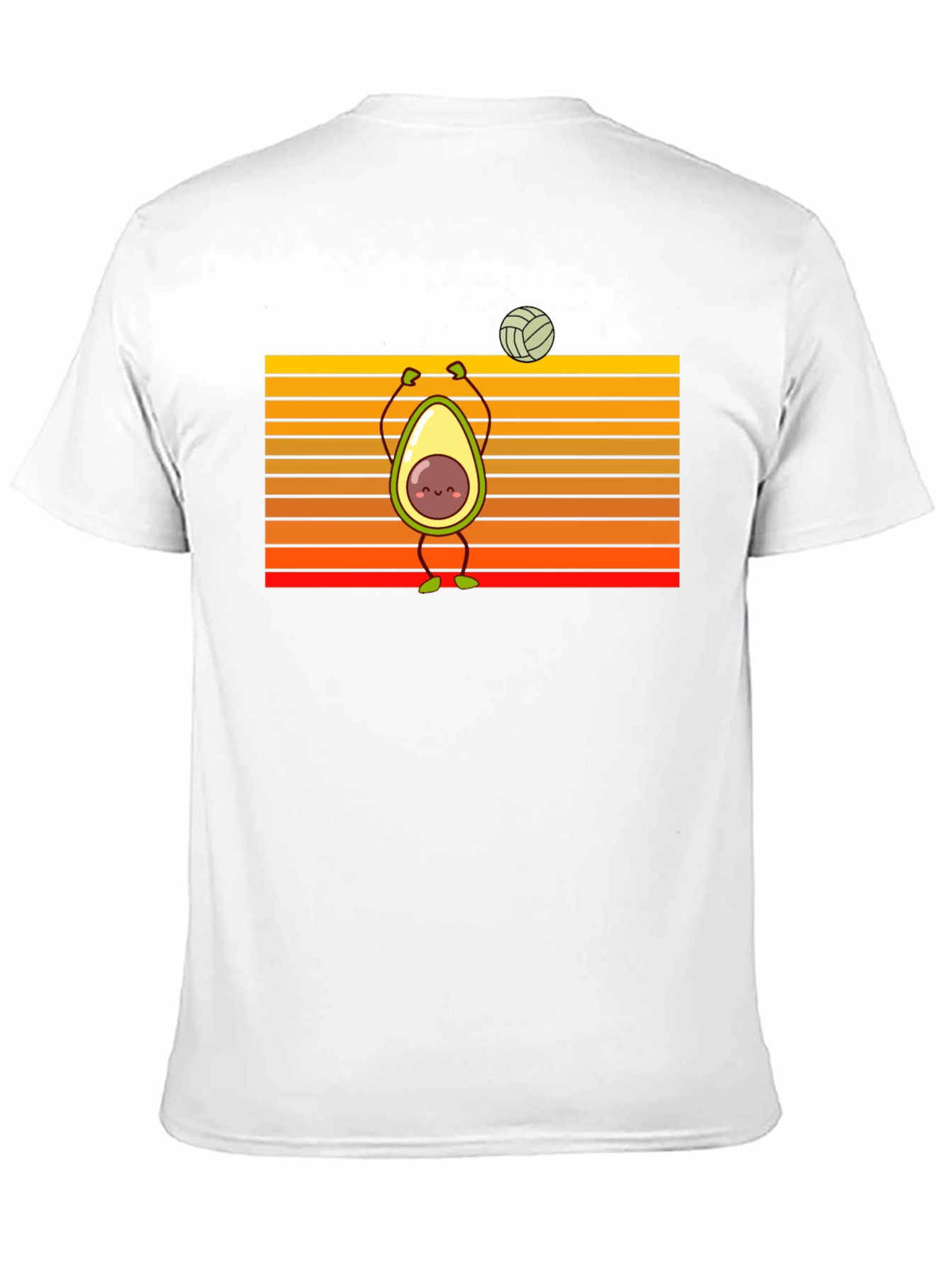 Black Avocado Volleyball T-Shirt: Fun & Stylish view 11
