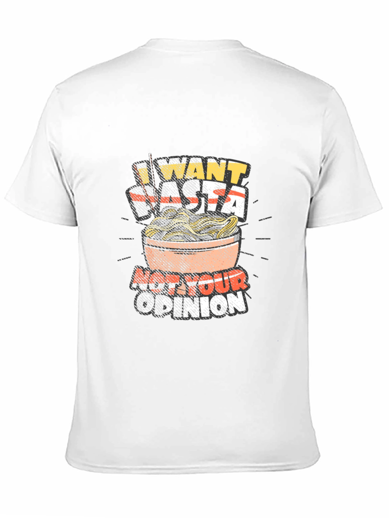 Black I Want Pasta Graphic T-Shirt - Funny Foodie Tee view 11