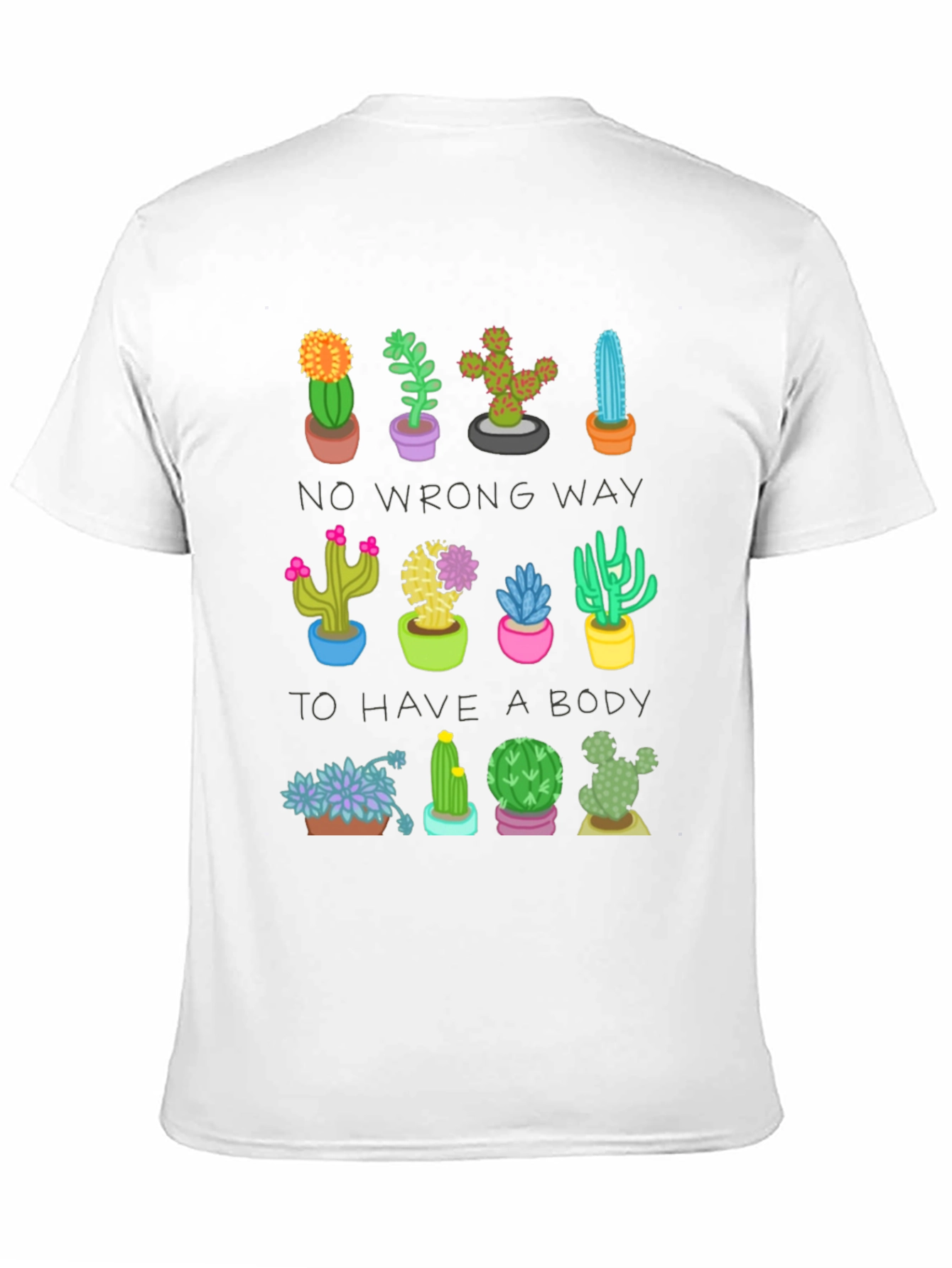 Black Cactus Body Positive Graphic Tee view 11