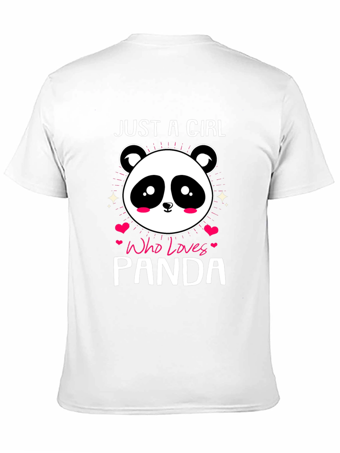 Black Just A Girl Who Loves Panda T-Shirt view 11