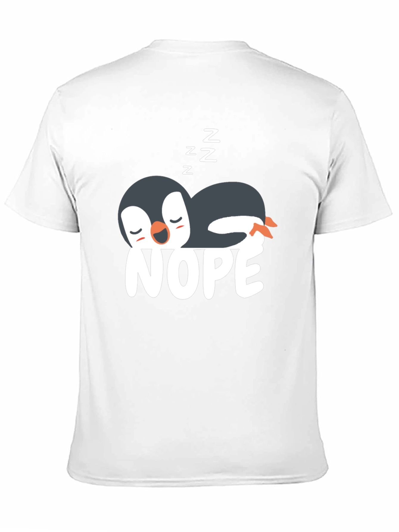 Black Nope Penguin T-Shirt - Funny & Relaxed Style view 11