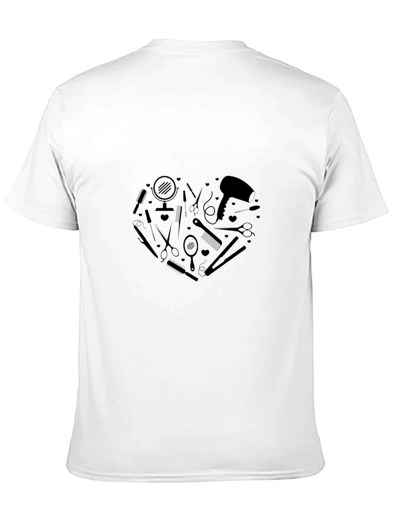 Black Stylist Heart Graphic Tee - Salon & Barber Love view 11