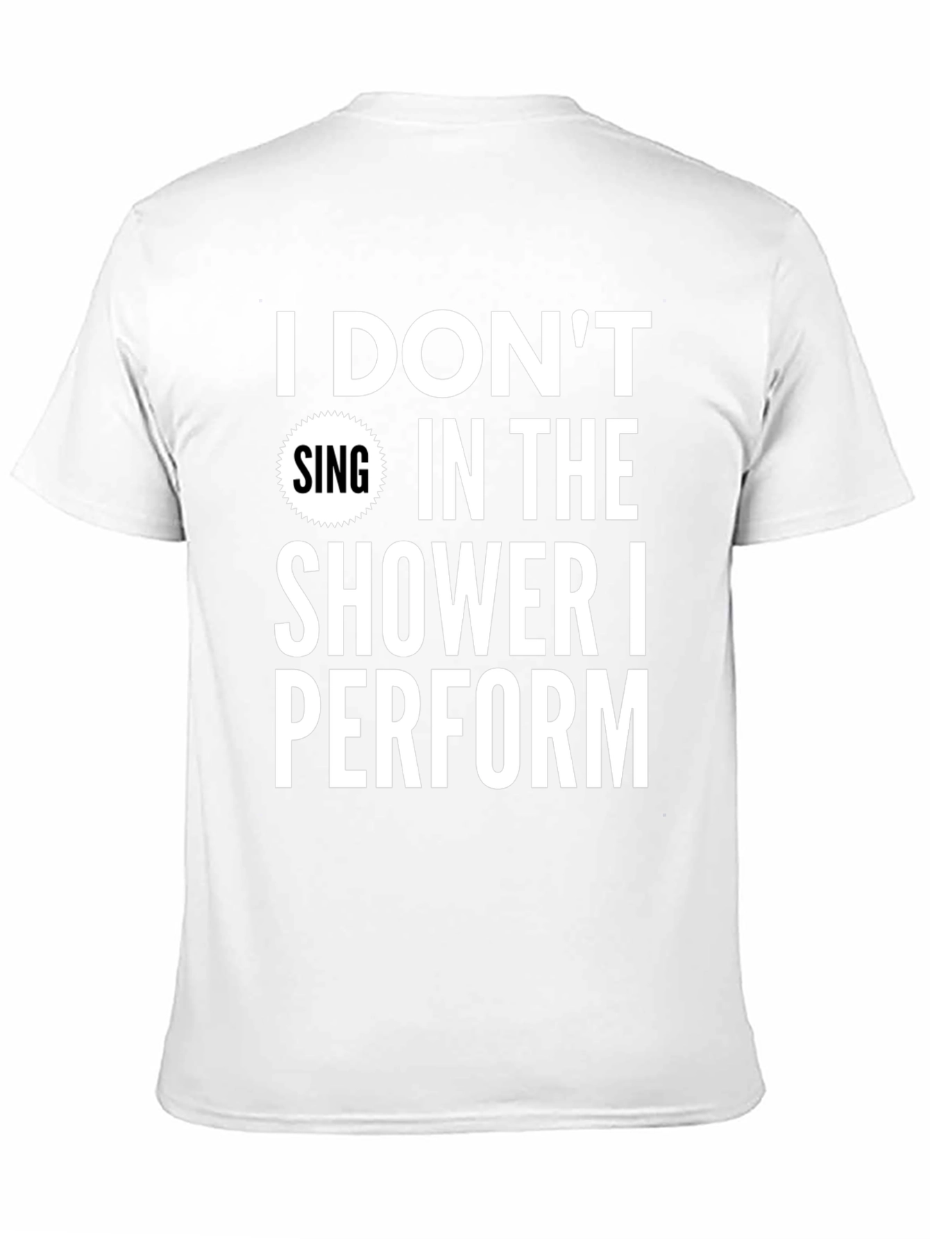 Black Funny Shower Singer T-Shirt view 11