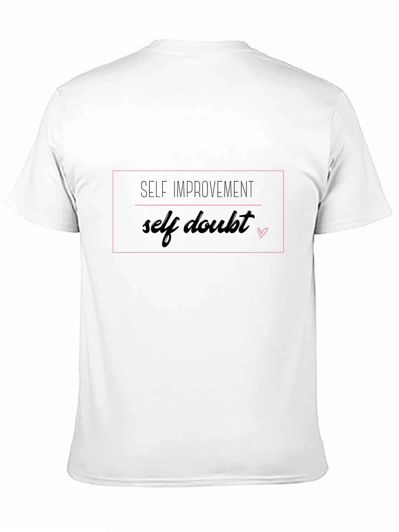 Black Self Improvement & Self Doubt Graphic Tee view 11