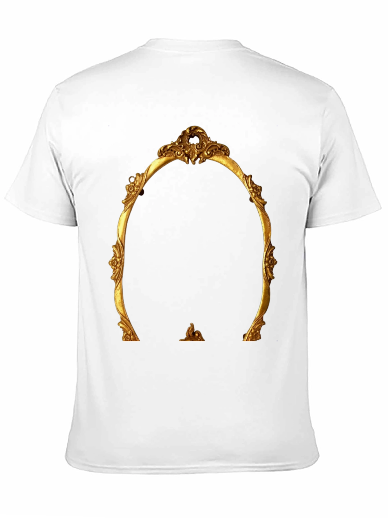 Black Ornate Golden Frame Graphic Tee - Statement Style view 11