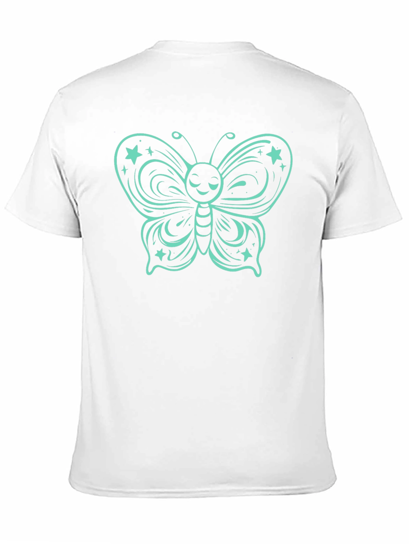 Black Butterfly Graphic Tee - Black Cotton T-Shirt view 11