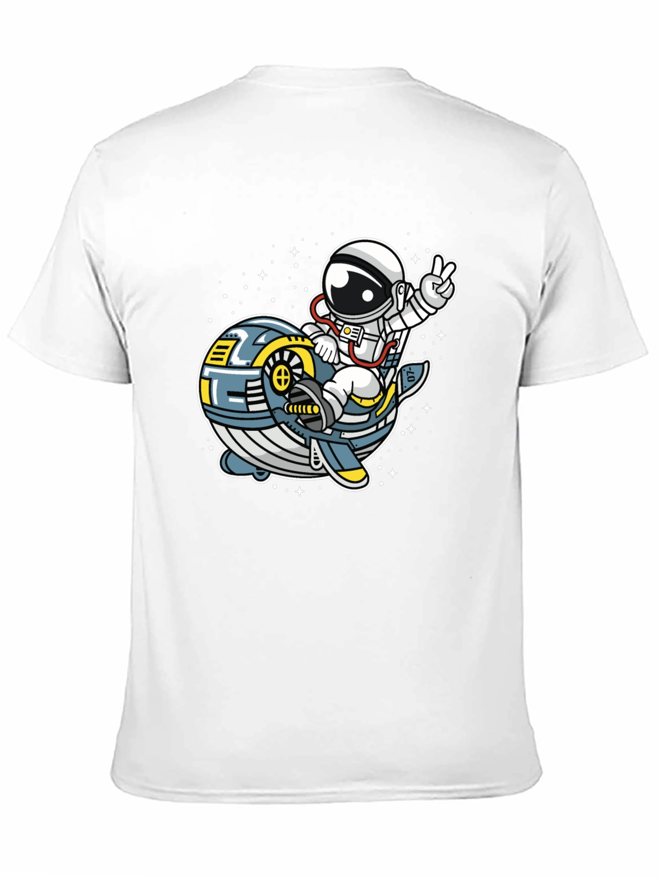 Black Astronaut Whale Space Ride T-Shirt view 11