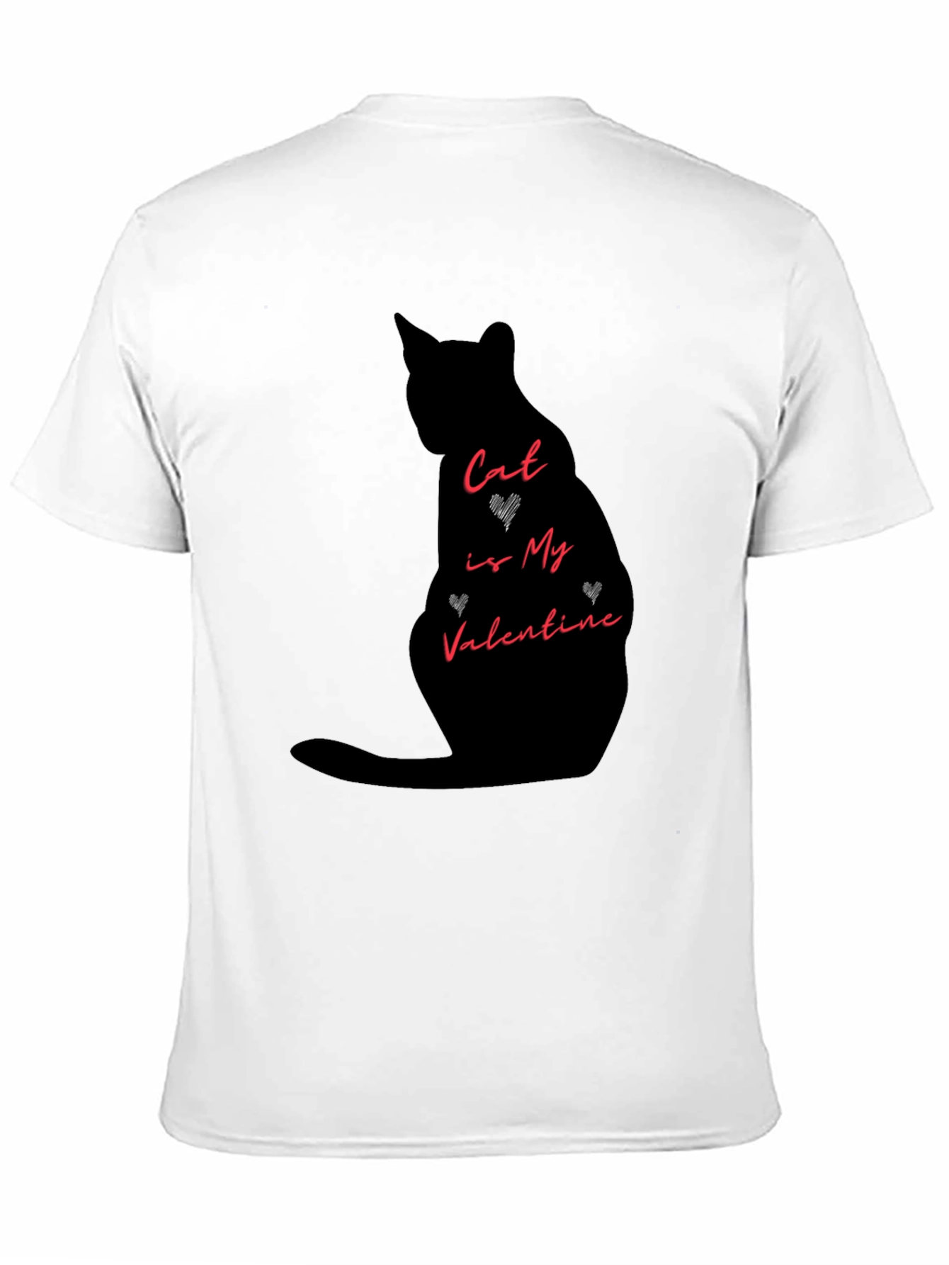 Black Cat is My Valentine Graphic Tee view 11