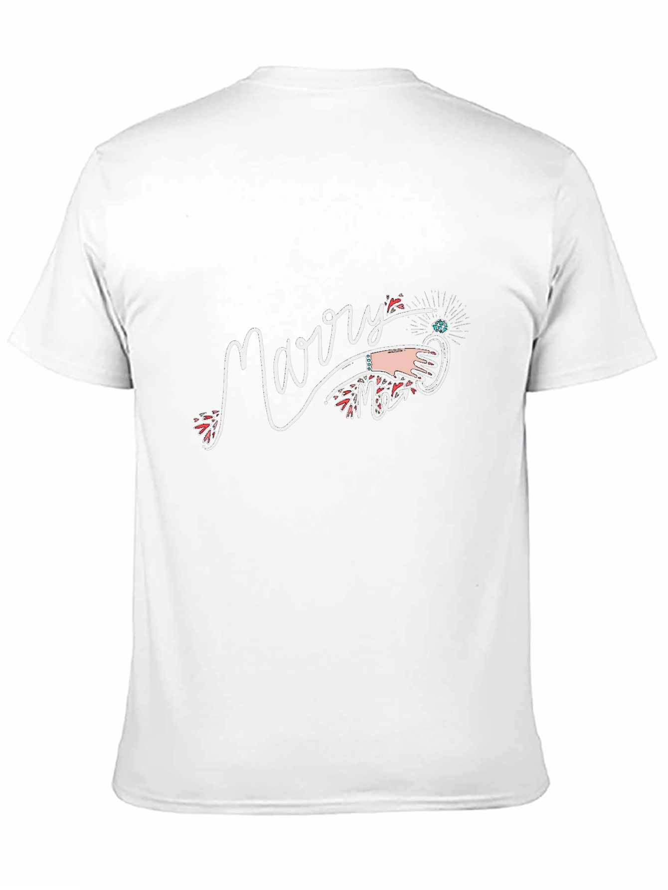 Black Marry Me Proposal T-Shirt - Black view 11