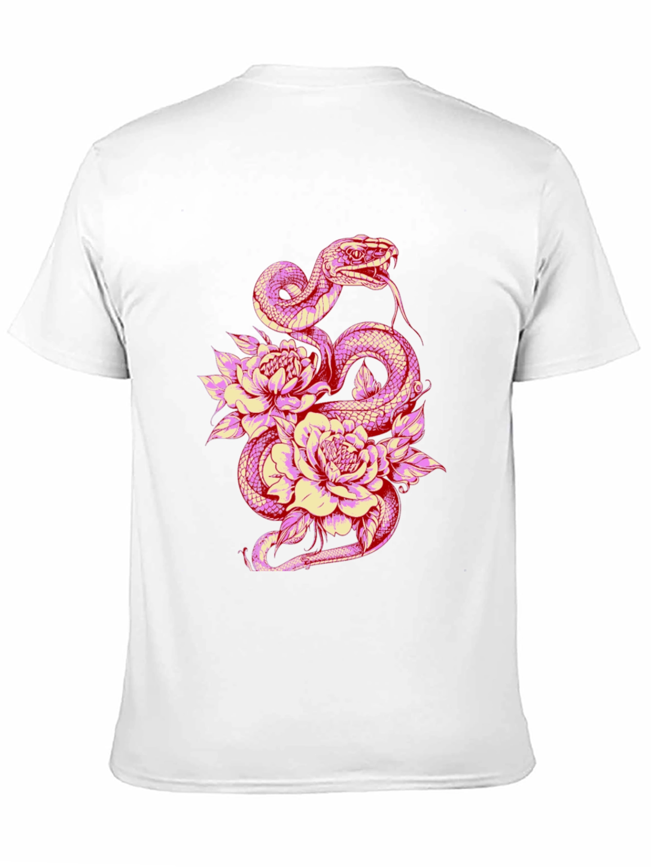 Black Snake & Flower Graphic Tee view 11