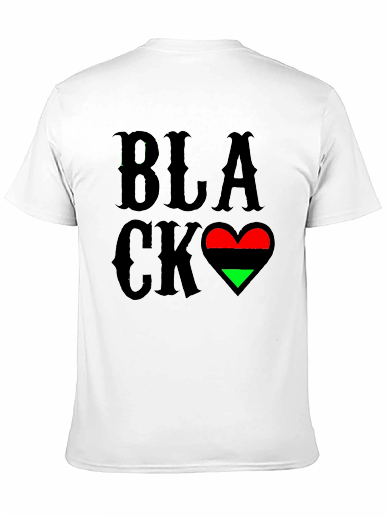 Black Black Love Heart T-Shirt - Pan-African Colors view 11